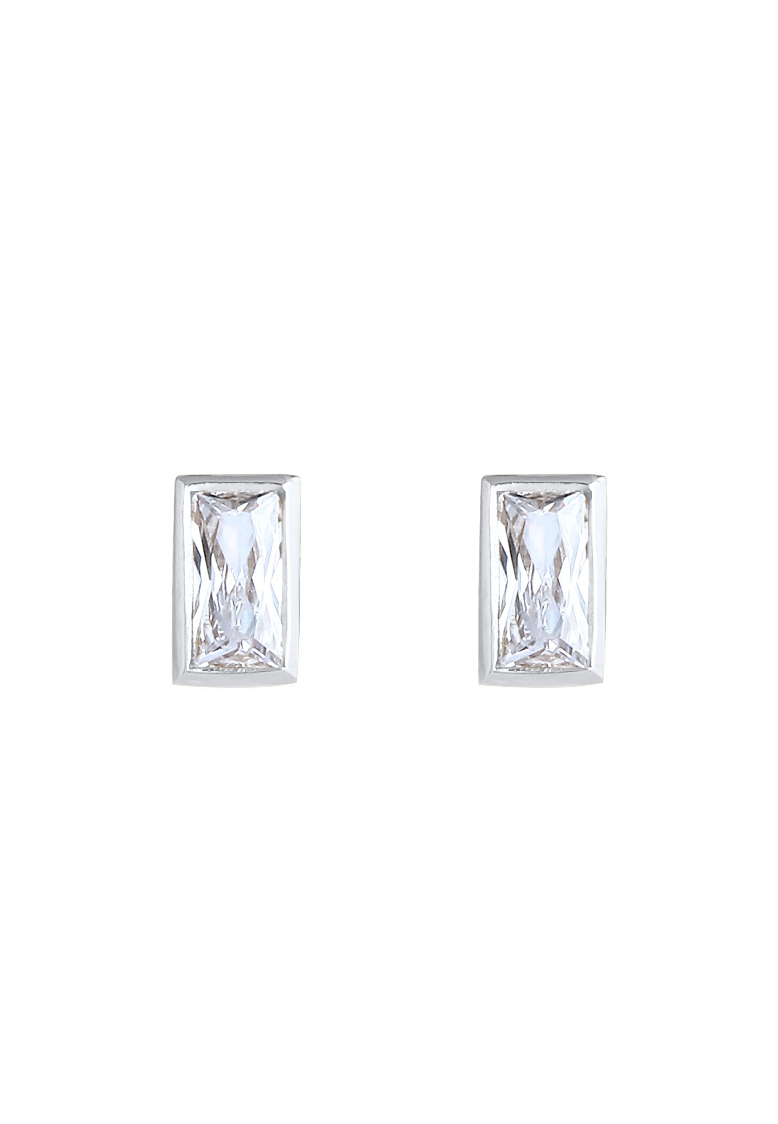Elli Paar Ohrstecker »Ohrringe Basic Stecker Zirkonia Rechteck 925 Silber«