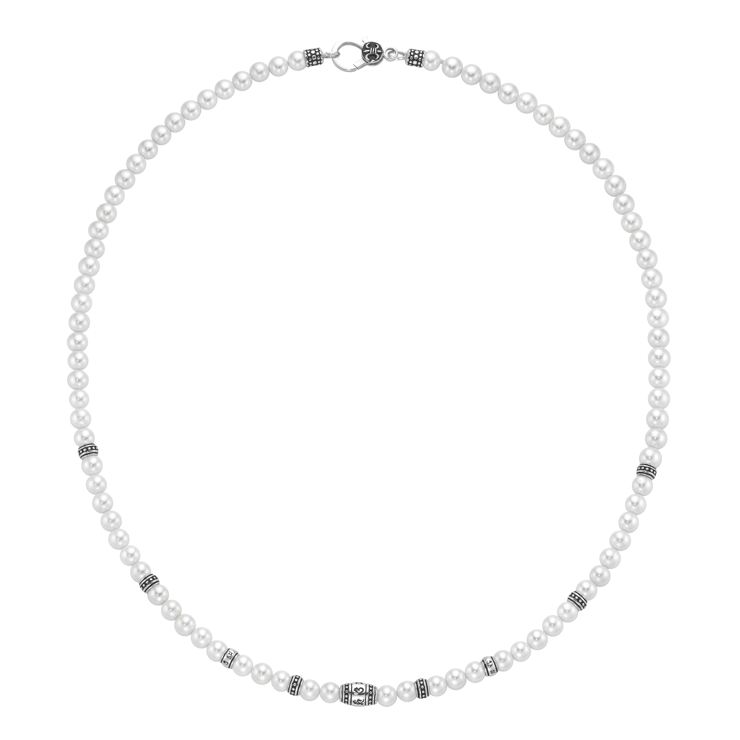GIORGIO MARTELLO MILANO Collier »Collier mit weißen Muschelkern-Perlen, Silber 925«