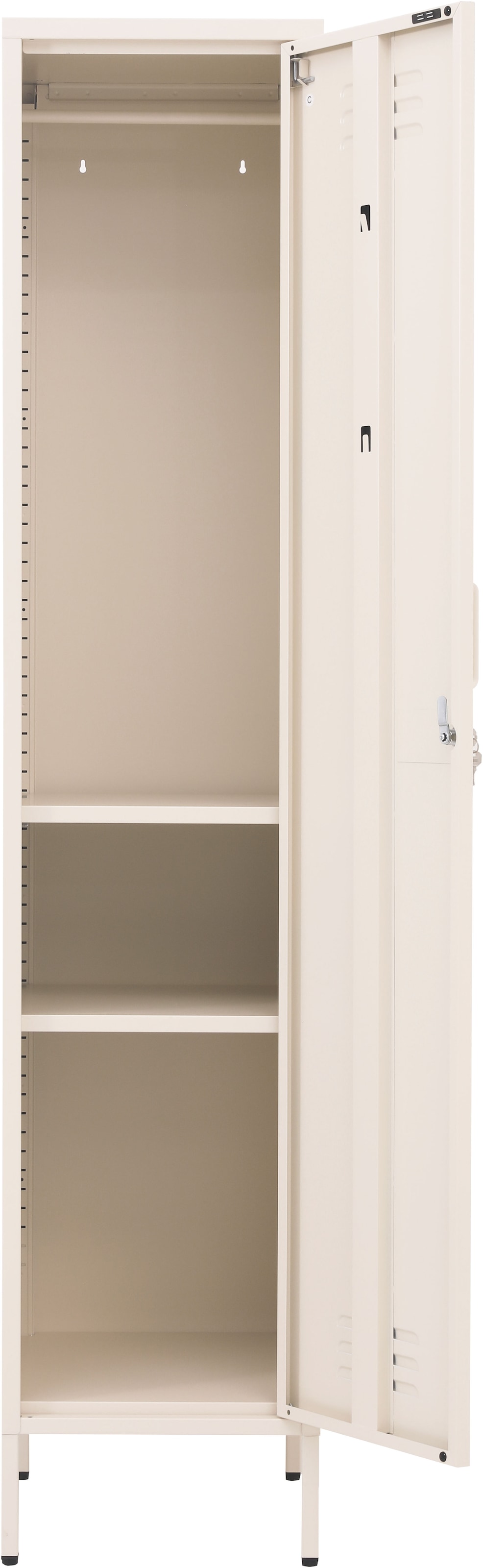 OTTO home Drehtürenschrank »Siena Kleiderschrank Schrank Metallschrank Mehrzweckschrank Spind« in 4 Farben aus Metall Stahlschrank,  in der Höhe verstellbar, abschließbar