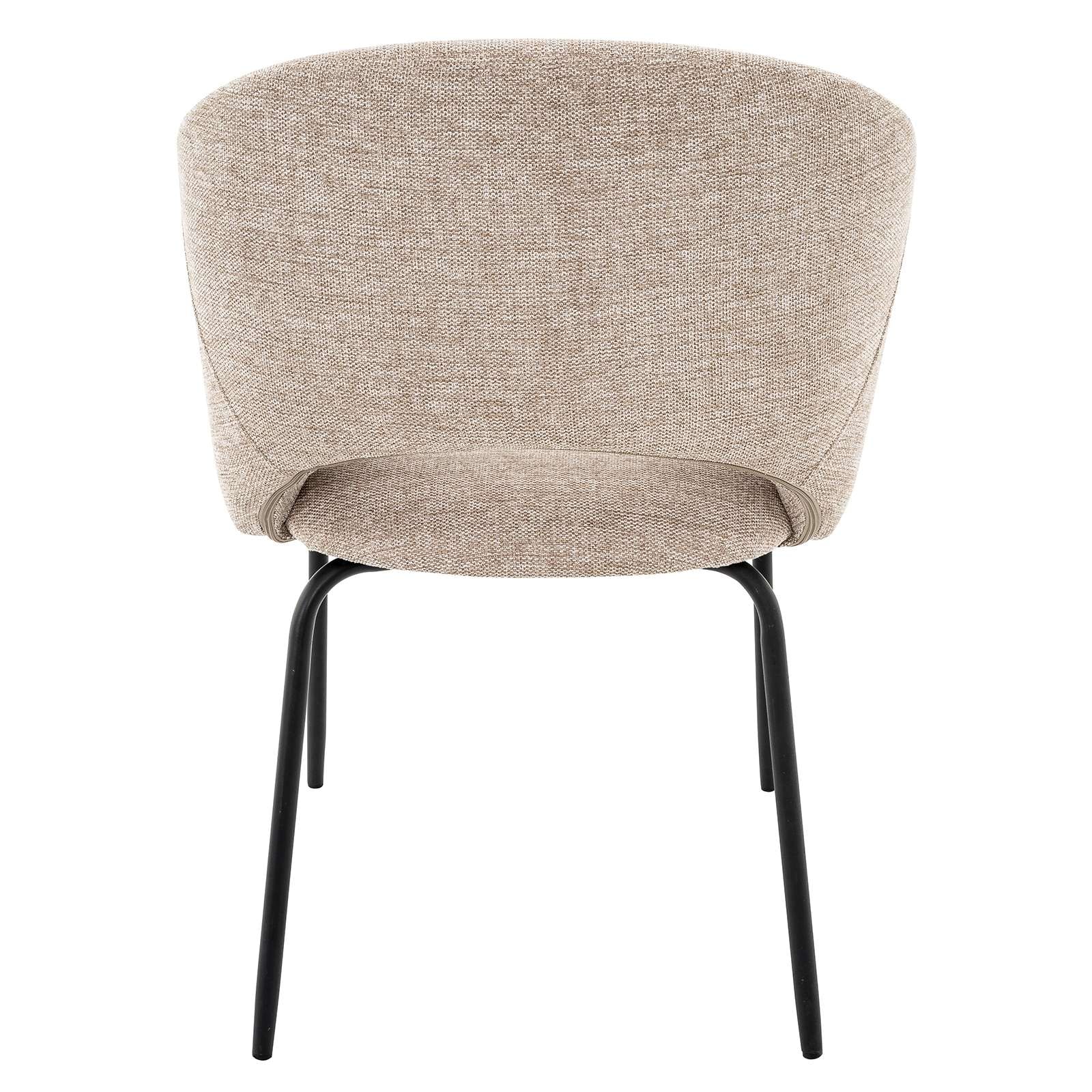 OTTO home Esszimmerstuhl »Friedaa« (Set) 2 Stk.mit schwarzen Metallbeinen, Webstoffbezug, Sitzhöhe 46 cm