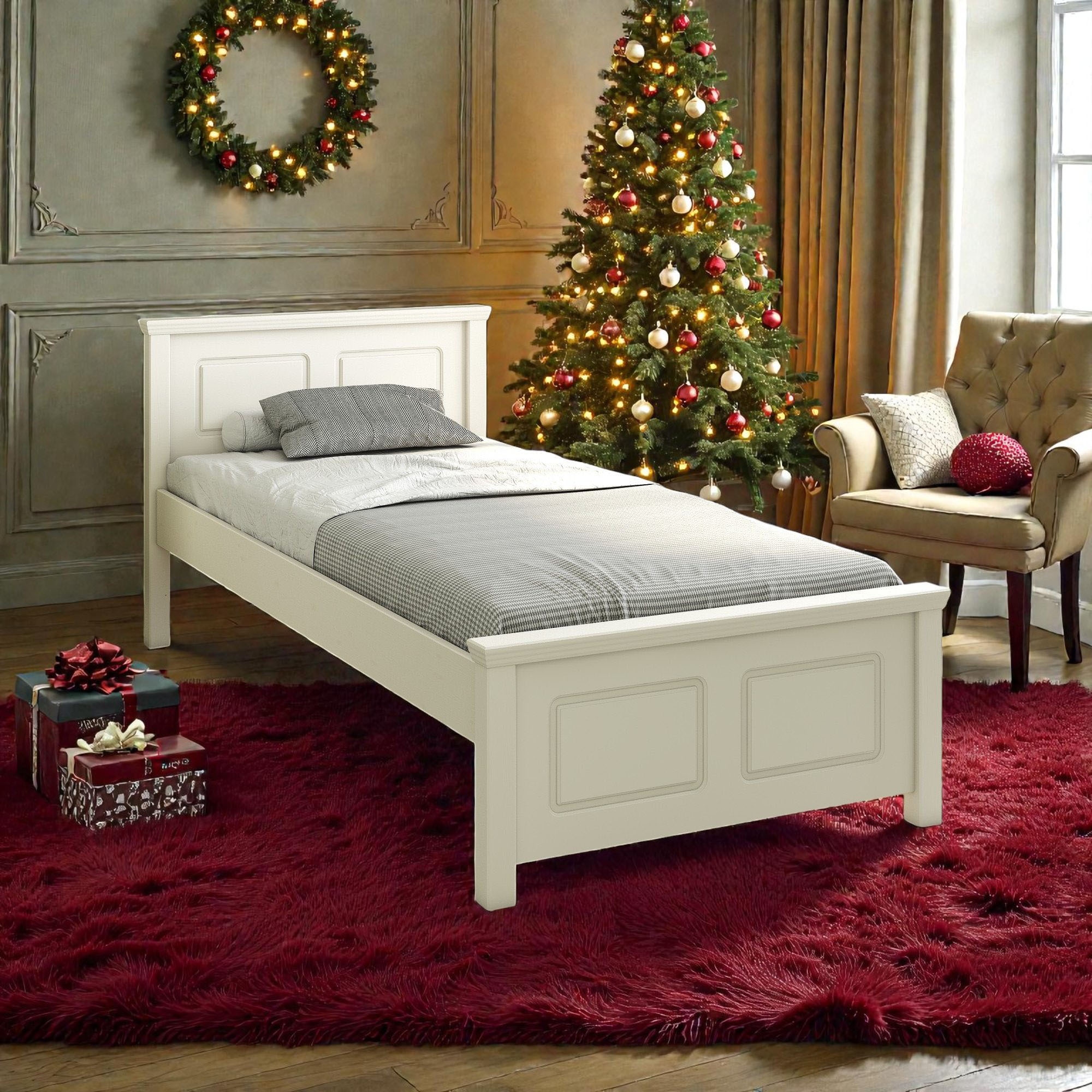 OTTO home Massivholzbett »"ERIK" , Made in Europe, optional mit Schublade, Massivholz Kiefer« FSC® zertifiziert,  in mehreren Größen, Landhausstil mit Kassettenoptik