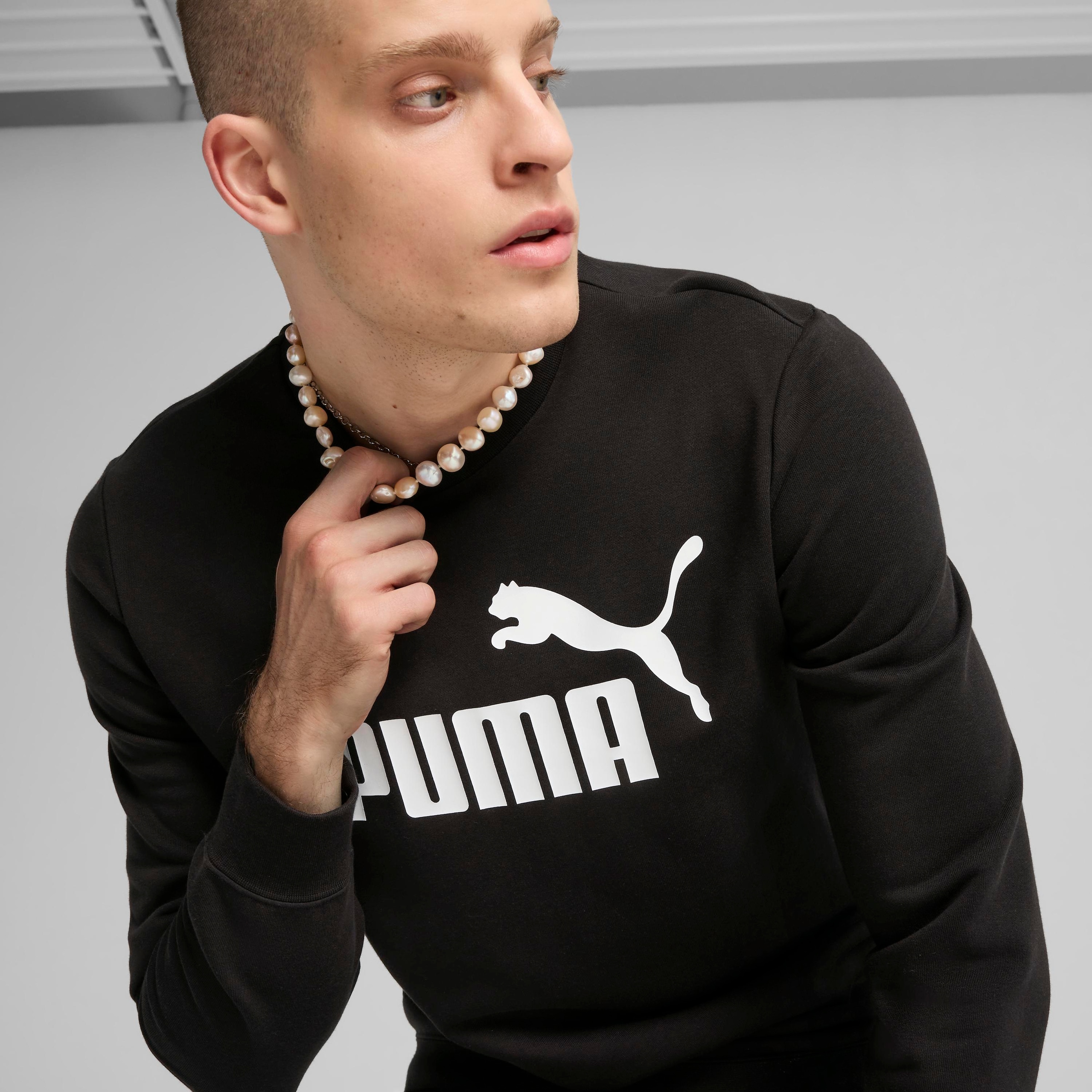 PUMA Langarmshirt »ESS NO 1 LOGO CREW TR« mit Relaxed Fit, mit Rundhalsausschnitt