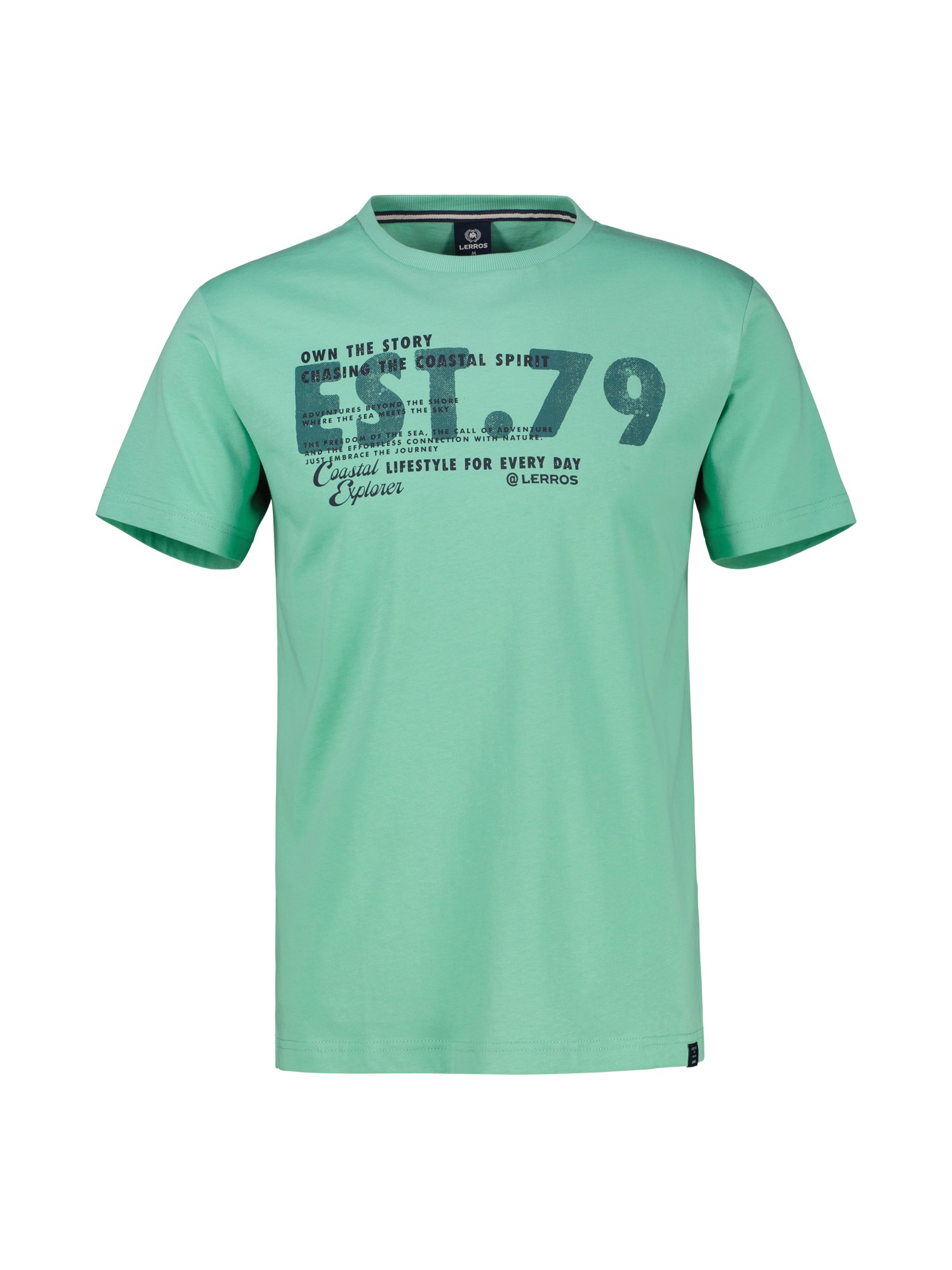 LERROS T-Shirt »T-Shirt mit Brustprint, Grosse Grössen«