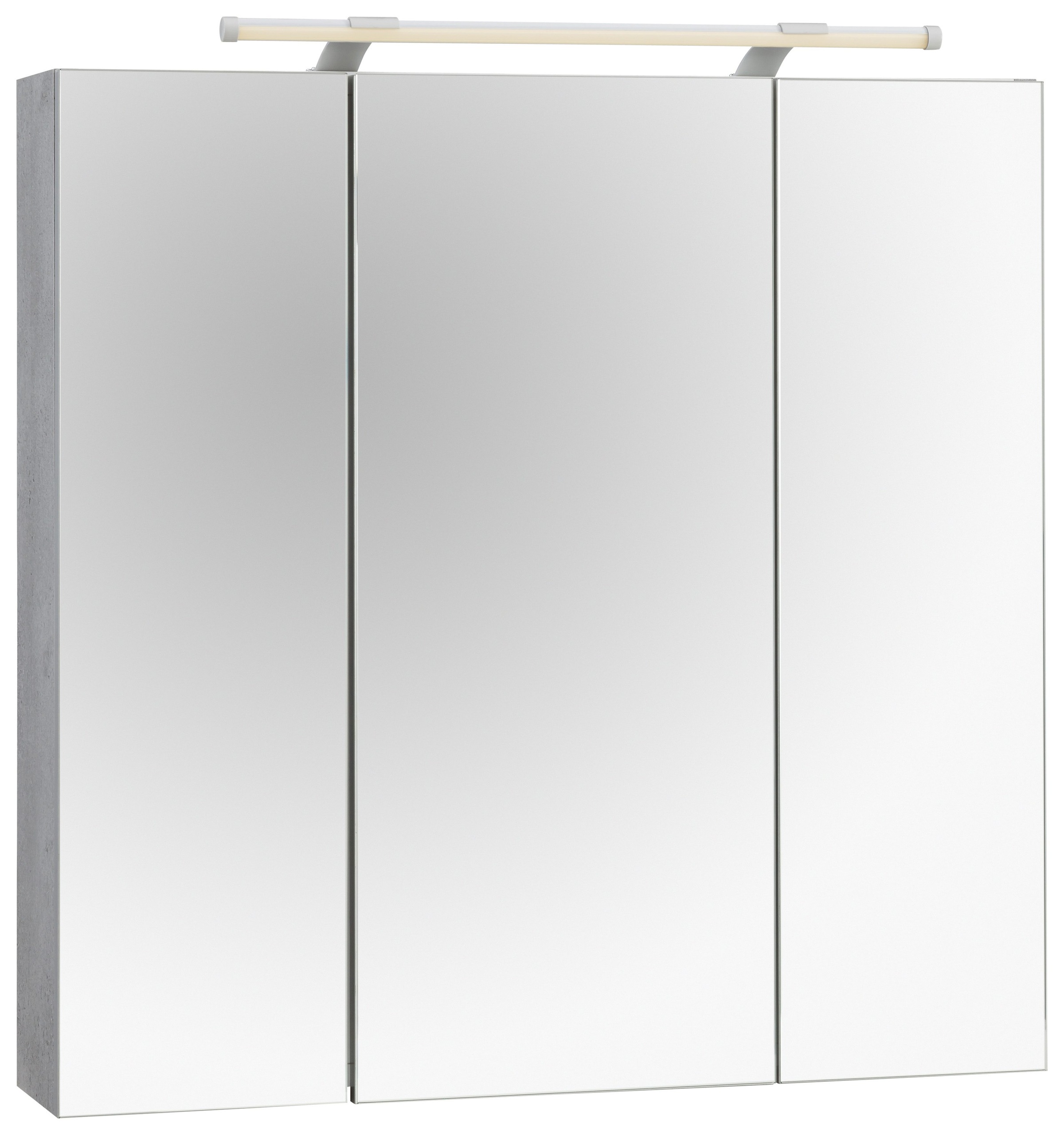 Schildmeyer Spiegelschrank »Dorina«, Breite 80 cm, 3-türig, LED-Beleuchtung, Schalter-/Steckdosenbox, Glaseinlegeböden, Made in Germany