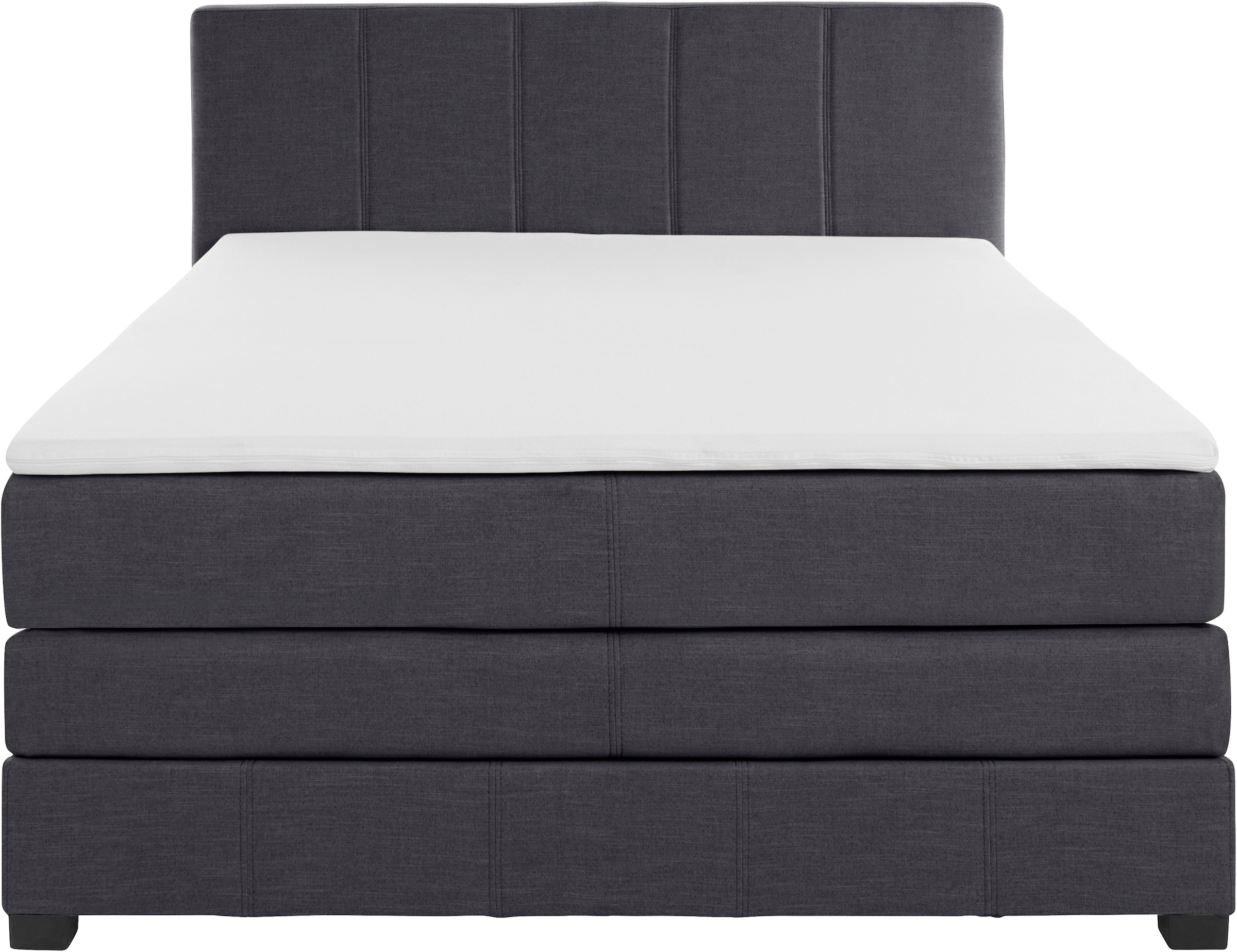 OTTO products Boxspringbett »Peetu« Taschenfederkern-Matratze, in 4 Breiten und 4 Farben, incl. Topper