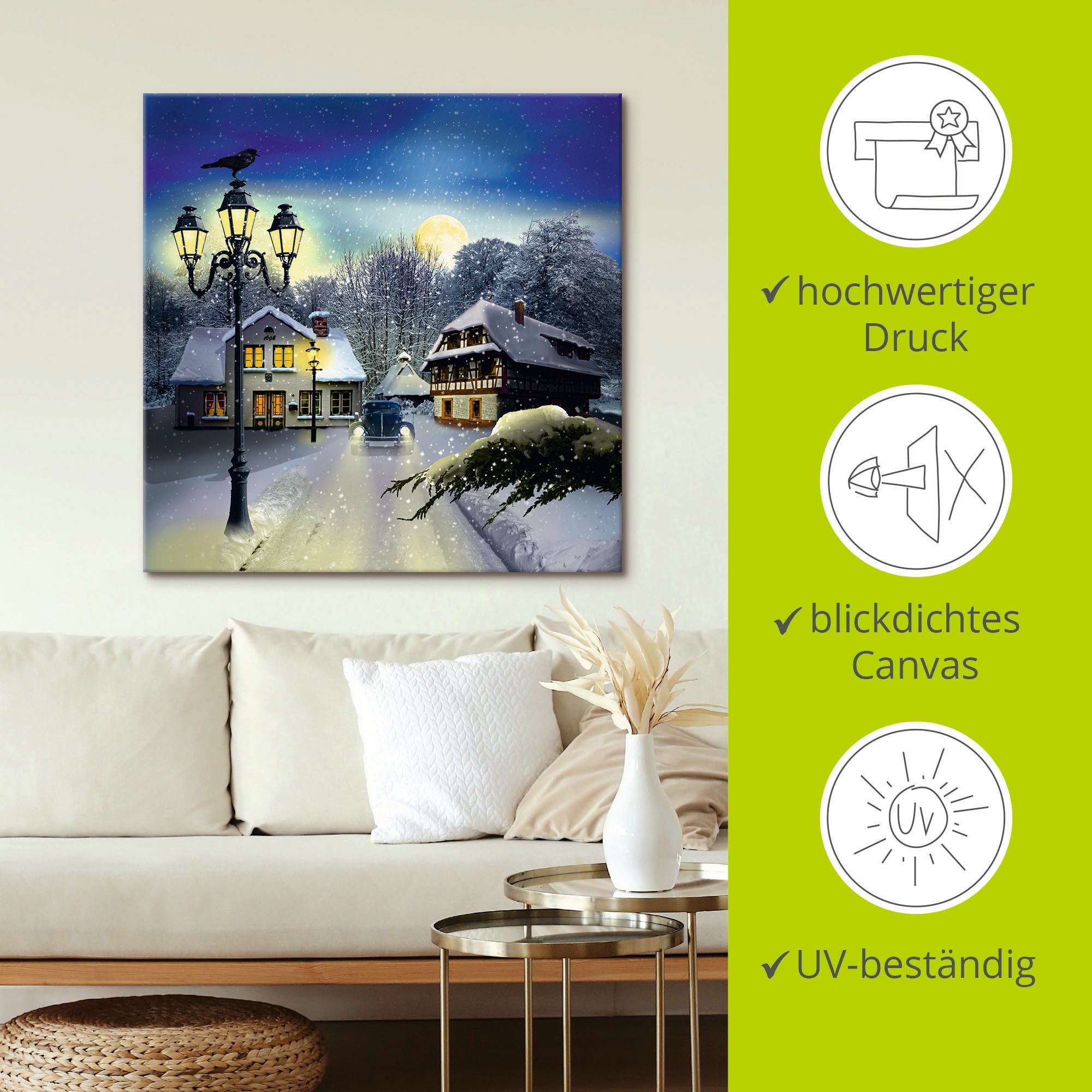 Artland Wandbild »Winterzeit«, Vier Jahreszeiten, (1 St.), als Leinwandbild, Poster, Wandaufkleber in verschied. Größen
