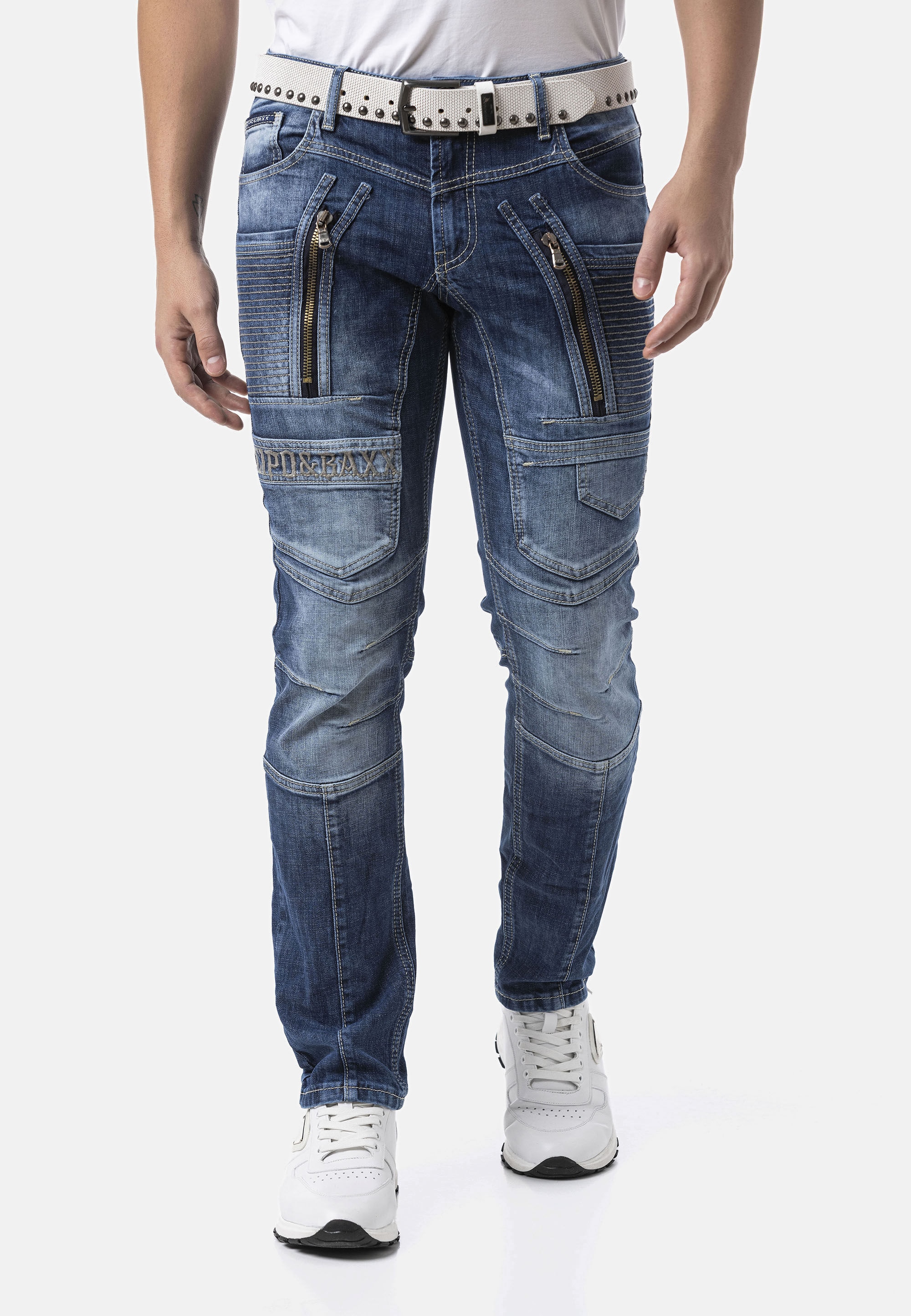 Cipo & Baxx 5-Pocket-Jeans »Cipo & Baxx Jeanshose CD844« Jeans im Used-Look