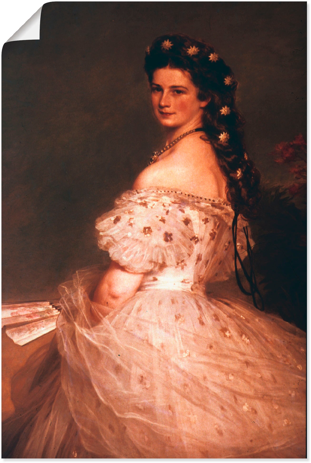 Artland Wandbild »Kaiserin Elisabeth von Österreich, 1865«, Menschen, (1 St.), in vielen Größen & Produktarten - Alubild / Outdoorbild für den Außenbereich, Leinwandbild, Poster, Wandaufkleber / Wandtattoo auch für Badezimmer geeignet