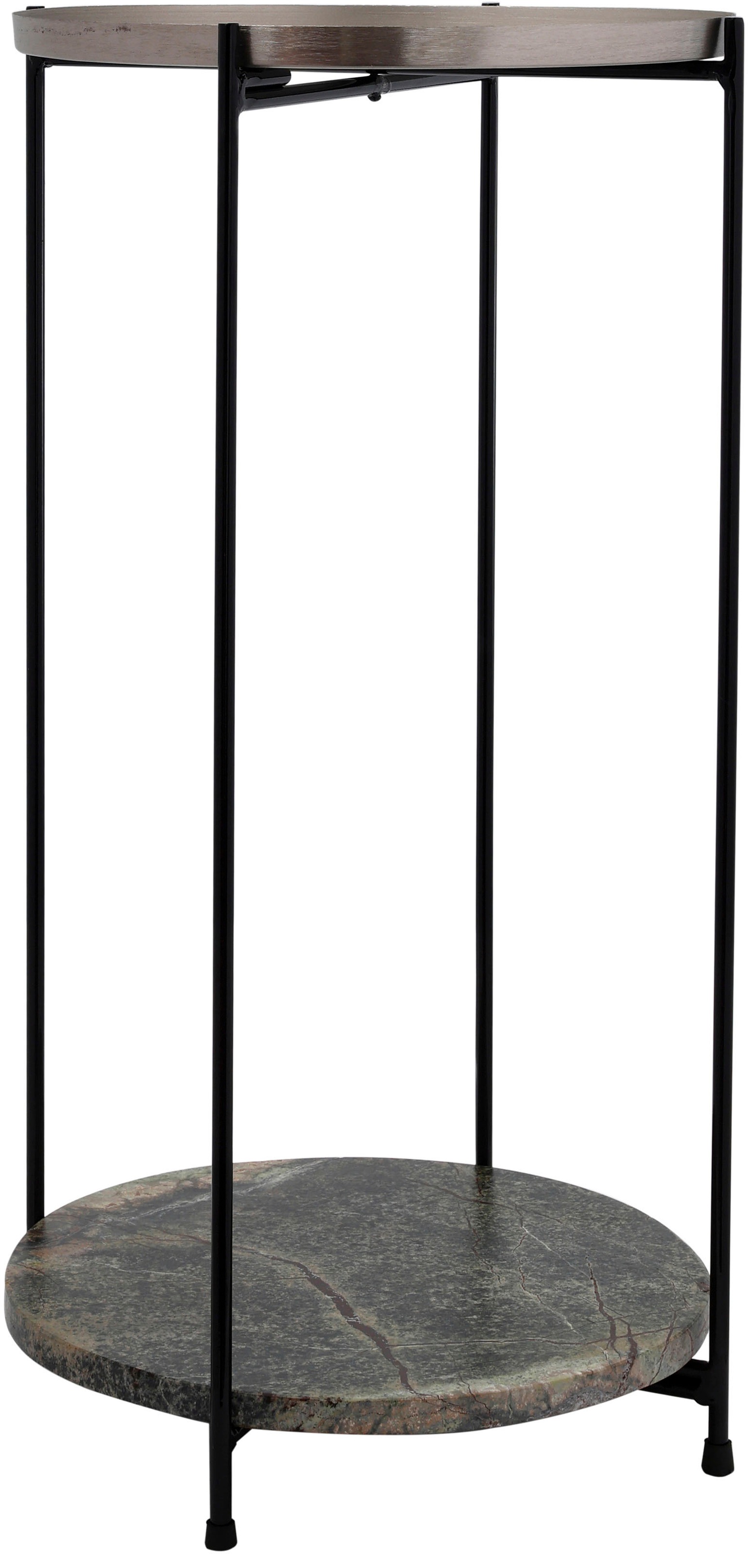 Kayoom Beistelltisch »Louisa 125, Beistelltisch aus Metall und Marmor, attraktives Design« 1 Stk. tlg. Dekorativ, edle Marmorplatte und Metalltablett, stilvolles Design