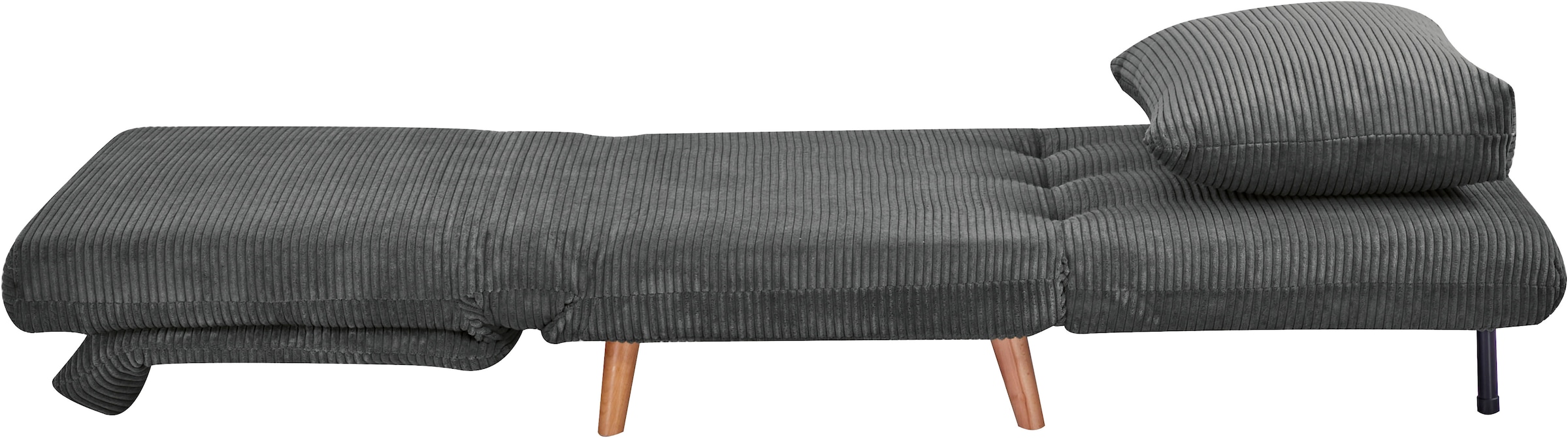 INOSIGN Sessel »AINSLEY« wandelbar zum Gästebett, Schlafsofa, Webstoff u. Cord-Bezug