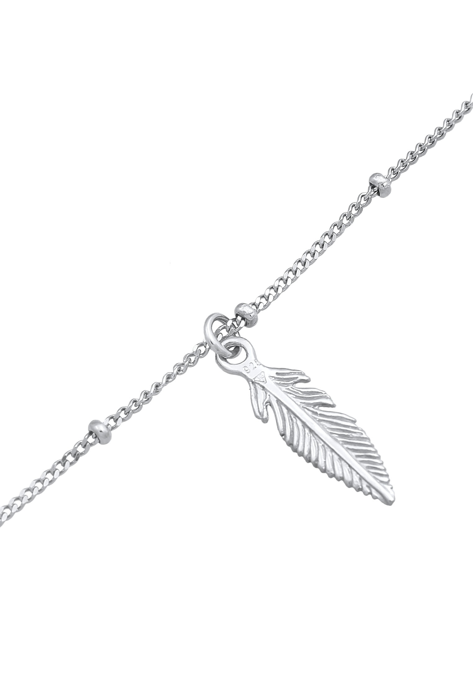 Elli Choker »Halskette Basic Choker Kugelkette Feder Boho 925 Silber«