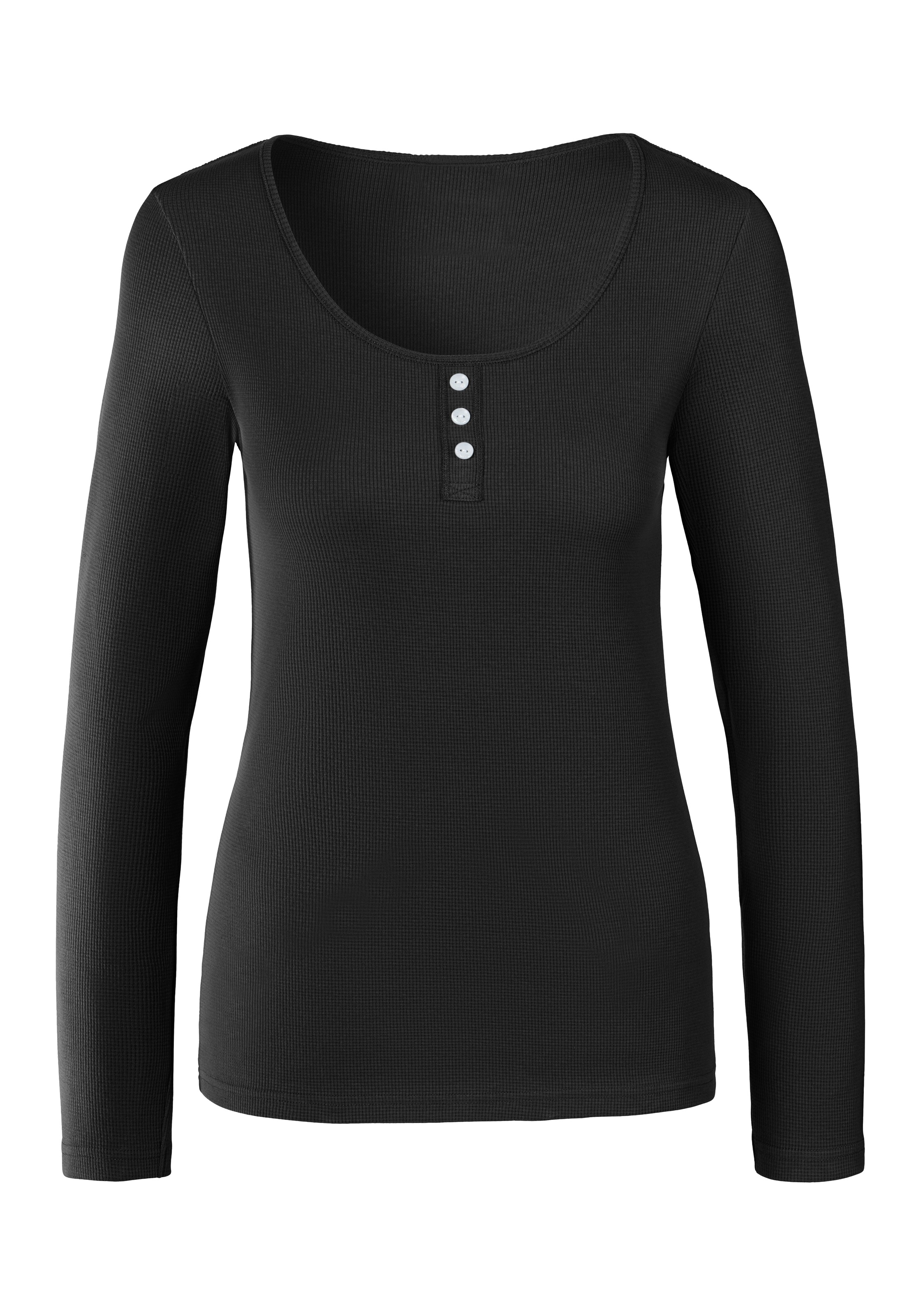 Bench. Langarmshirt, (Packung, 2er-Pack), im Baumwoll-Piqué
