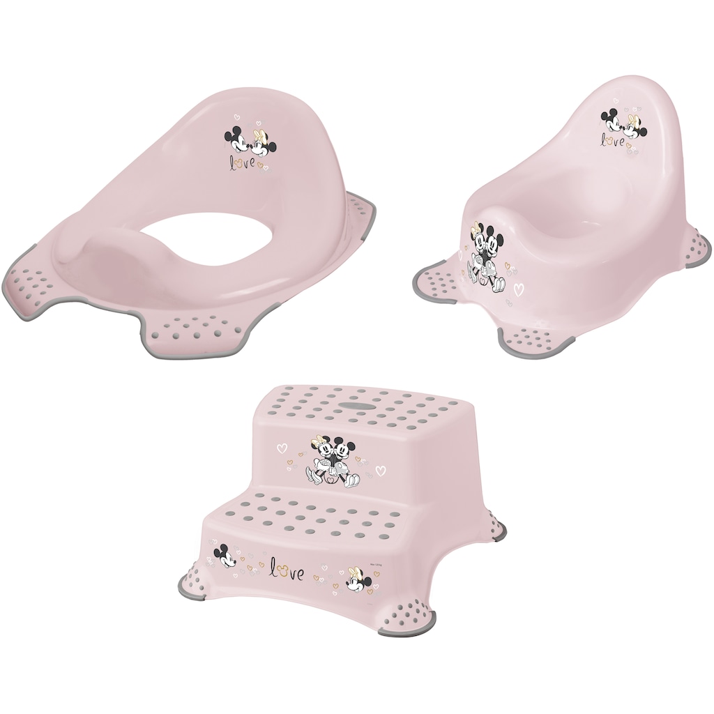 keeeper Töpfchen »Minnie, rosa«, (Set, 3 tlg.), Kinderpflege-Set - Töpfchen, Toilettensitz und Tritthocker