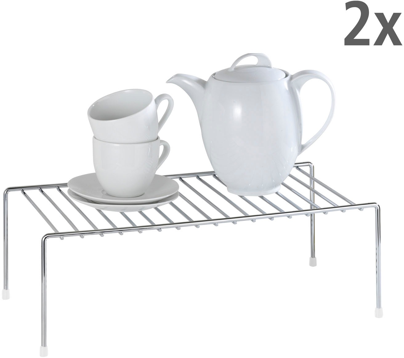 Wenko Geschirrständer »Basic« verchromtes Metall in silberfarben, Größe 0