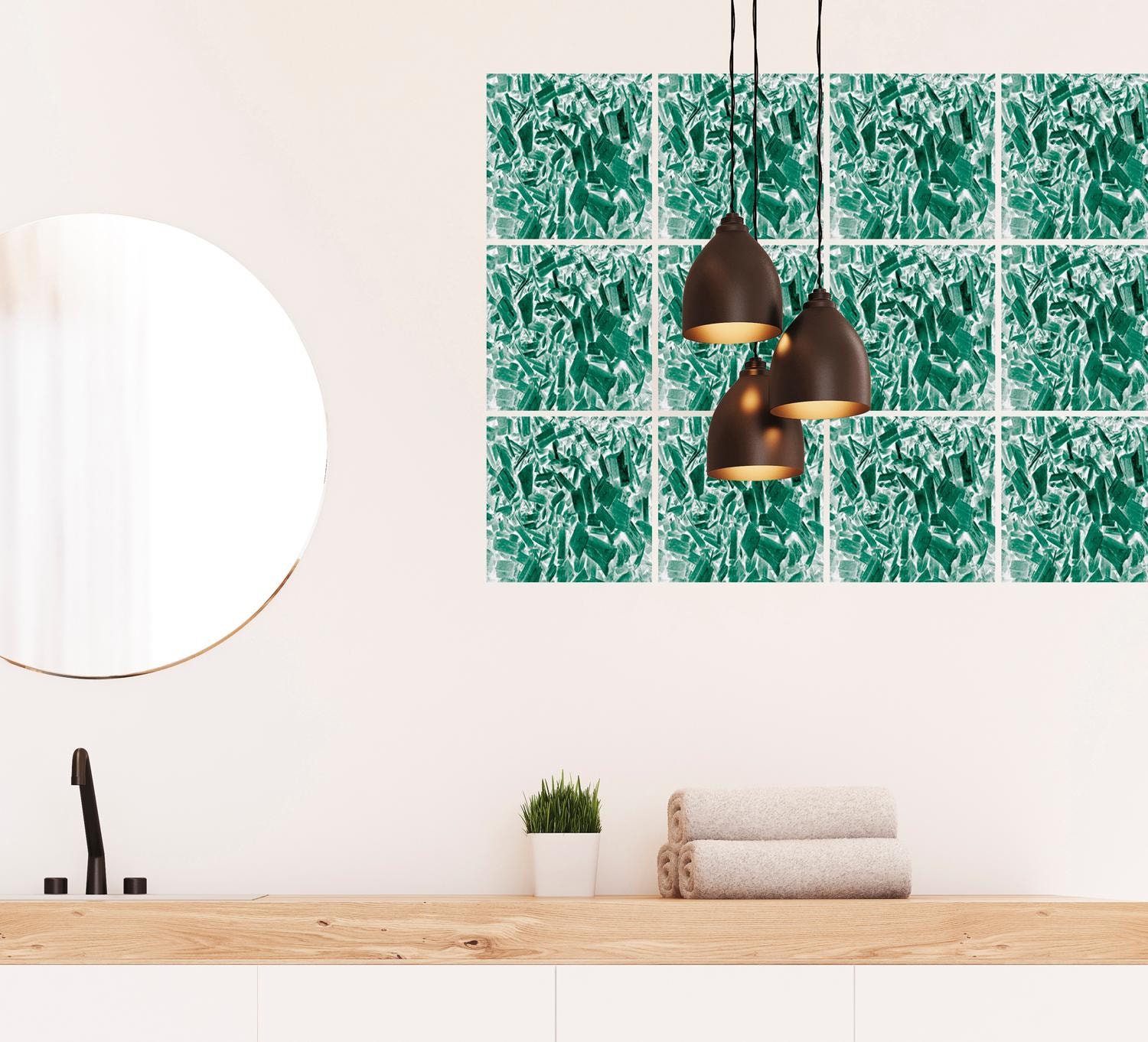 queence Fliesenaufkleber »Mosaik Muster«, Stickerfliesen, selbstklebend, Sticker, 12er Set