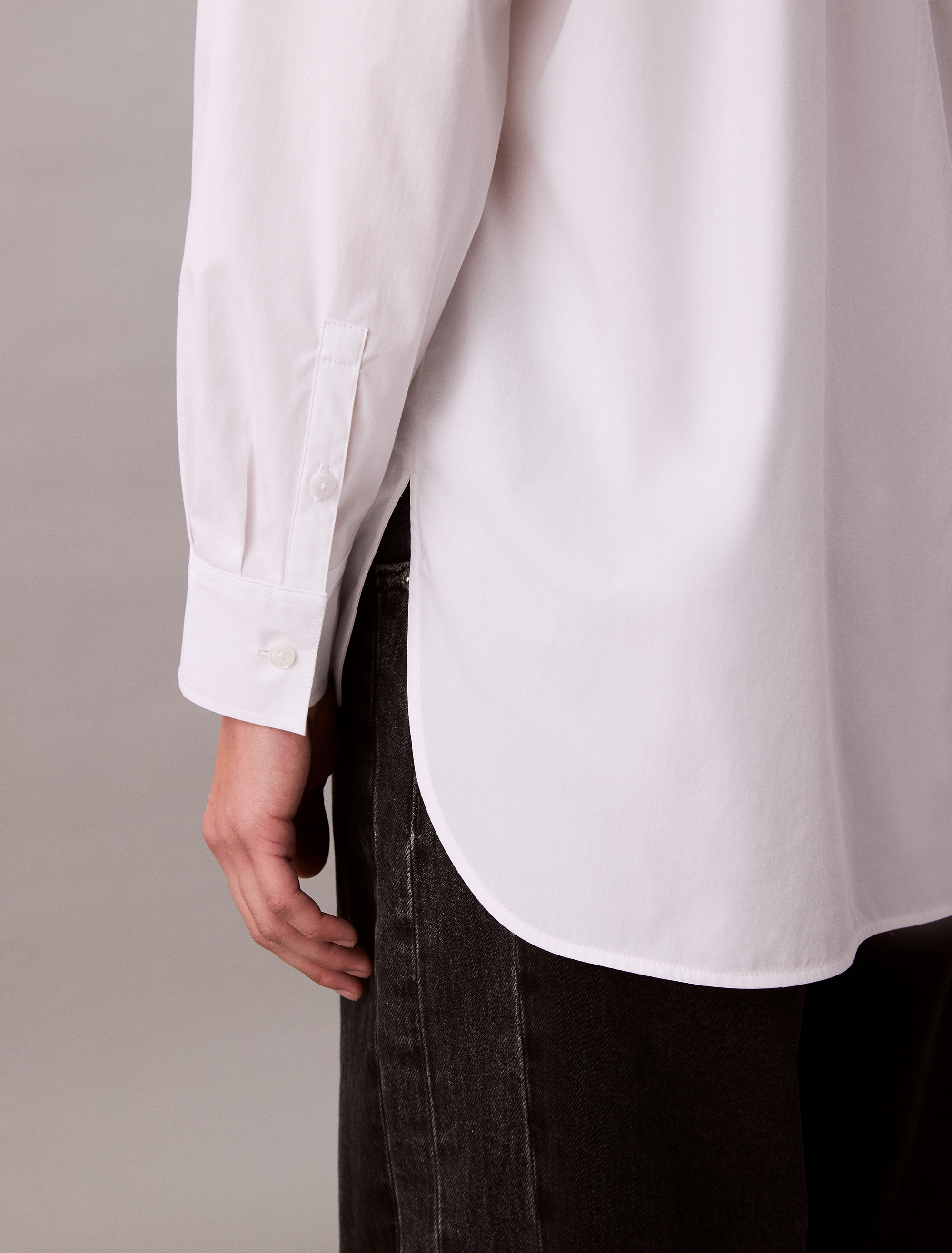 Calvin Klein Jeans Hemdbluse relaxte Passform, Stickerei auf der Brusttasche