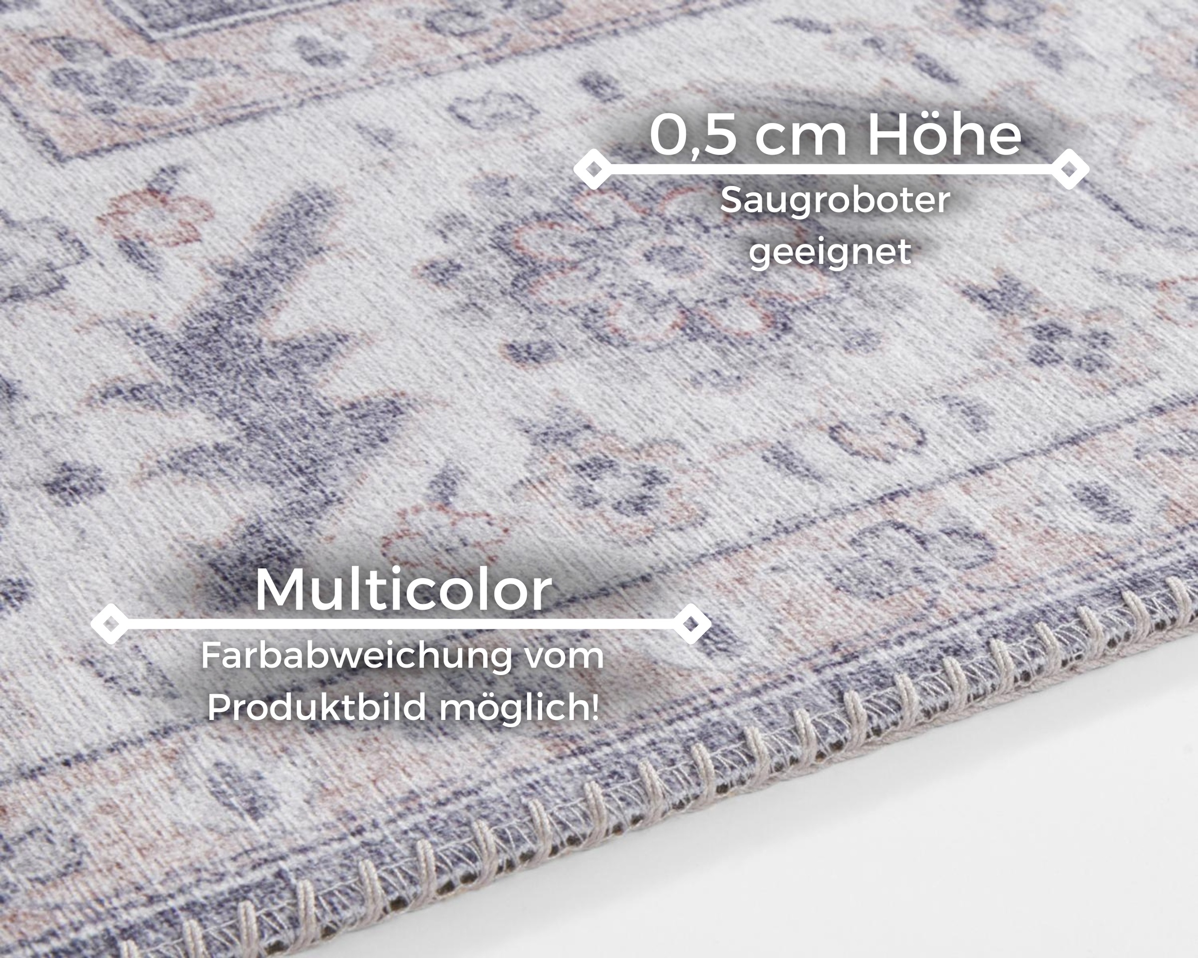 NOURISTAN Teppich »Anthea«, rund, 5 mm Höhe, Orientalisch, Orient, Vintage, Wohnzimmer, Schlafzimmer, Esszimmer
