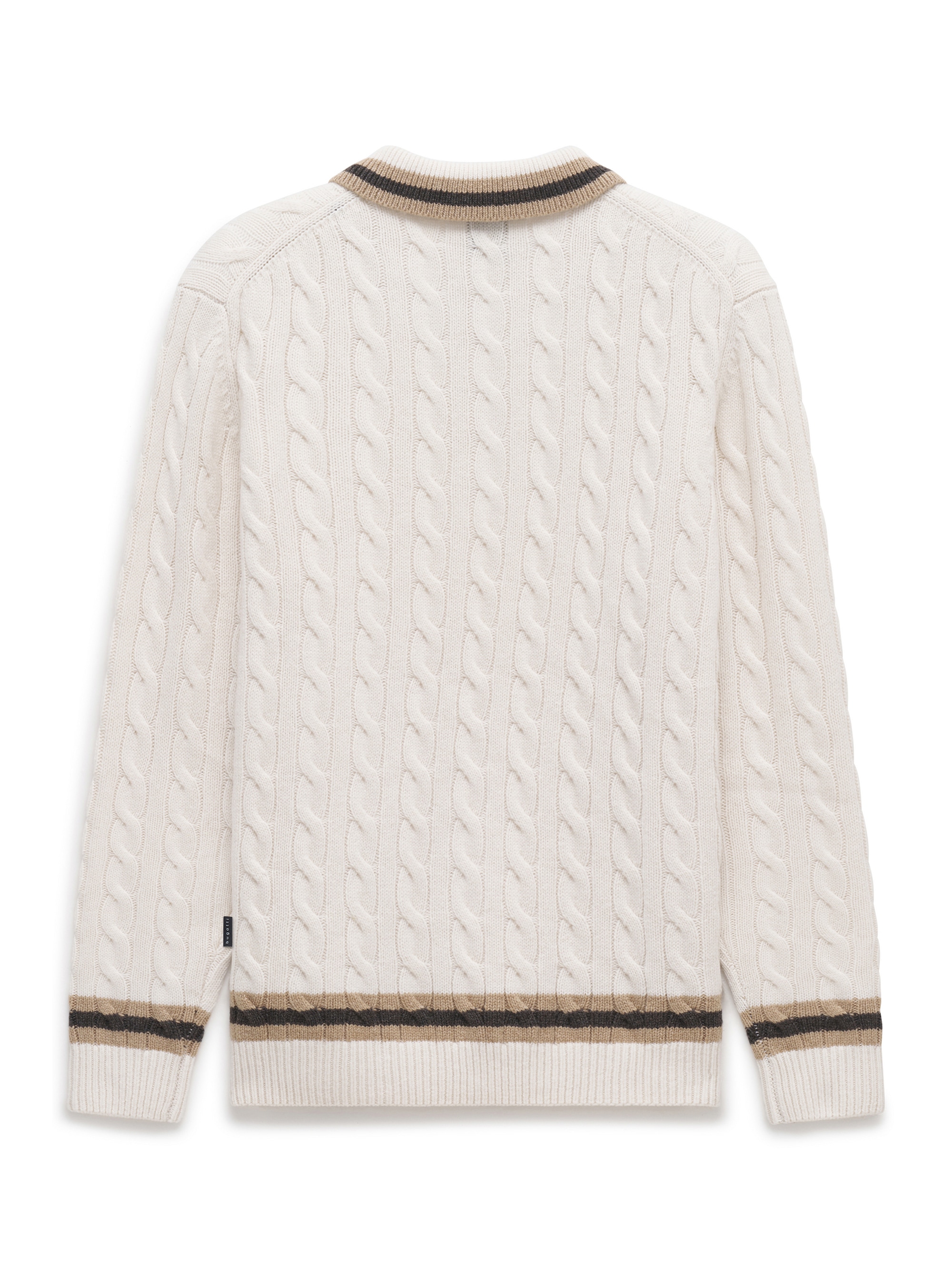 bugatti Poloshirt »Regular Fit« Regular Fit Wollmix Zopfmuster