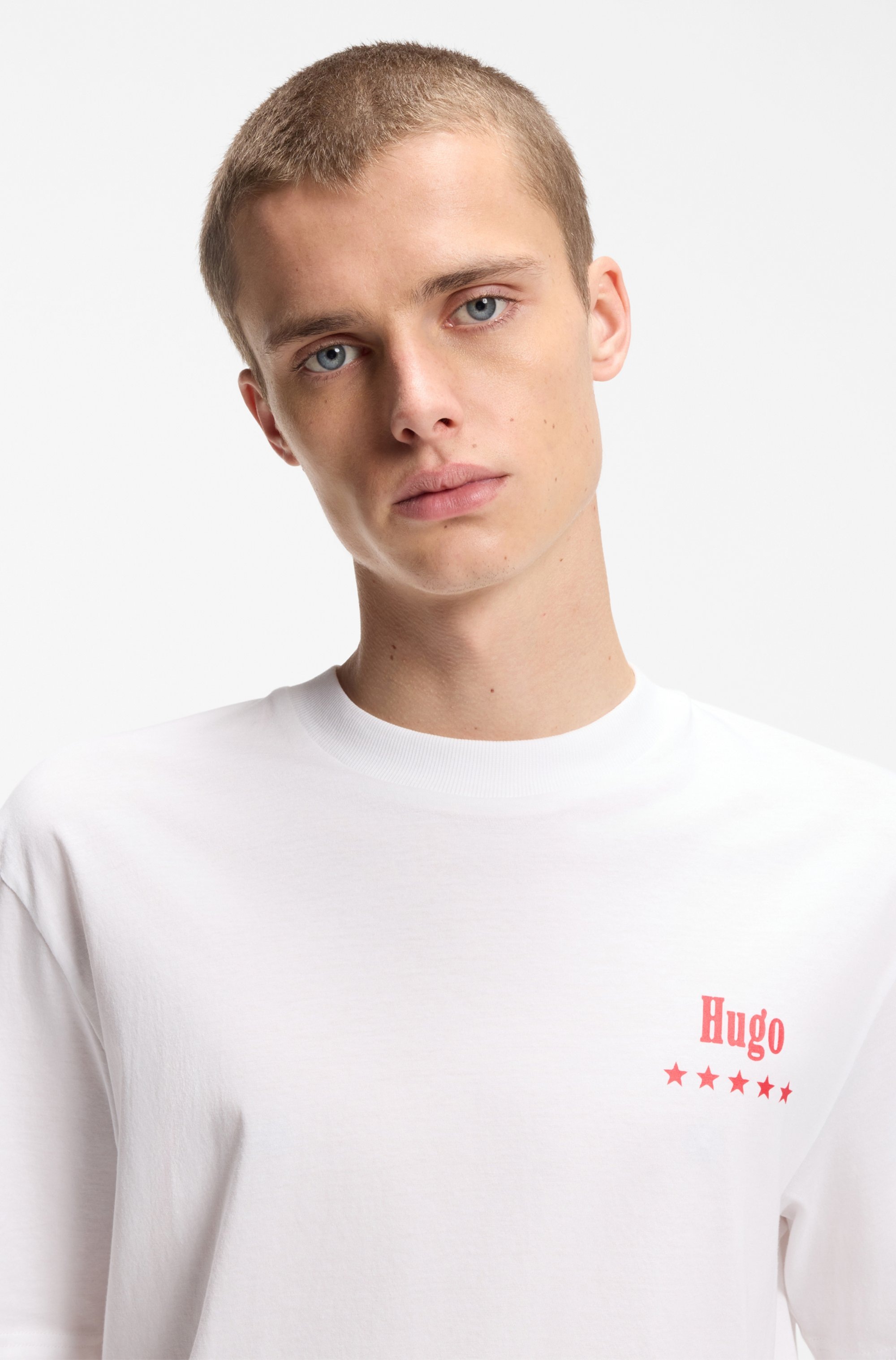 HUGO Blue T-Shirt »Nucavo« mit Artwork, regular fit