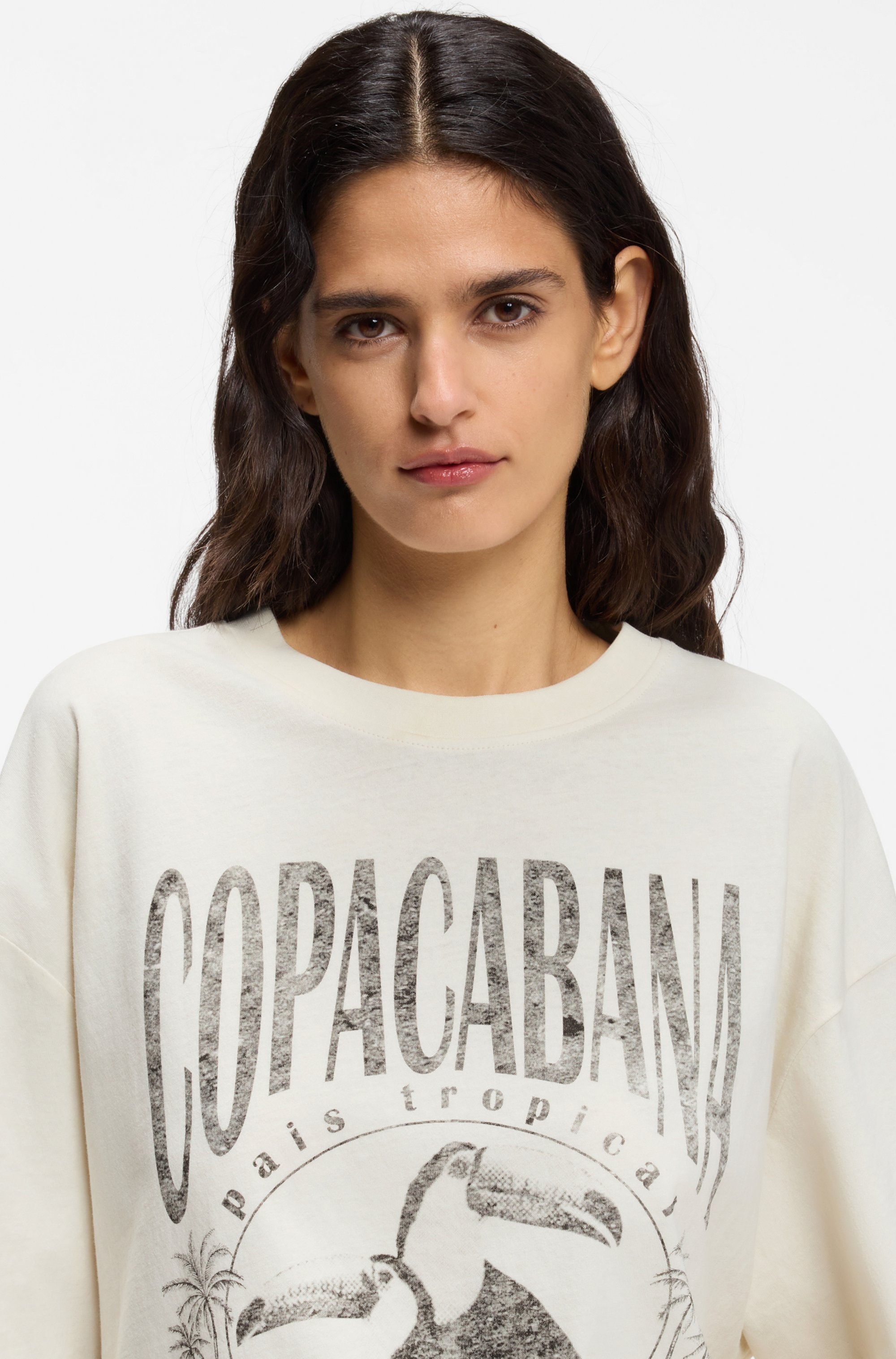 BOSS ORANGE T-Shirt »Eboys Premium Damenmode« mit Print, Relaxed Fit