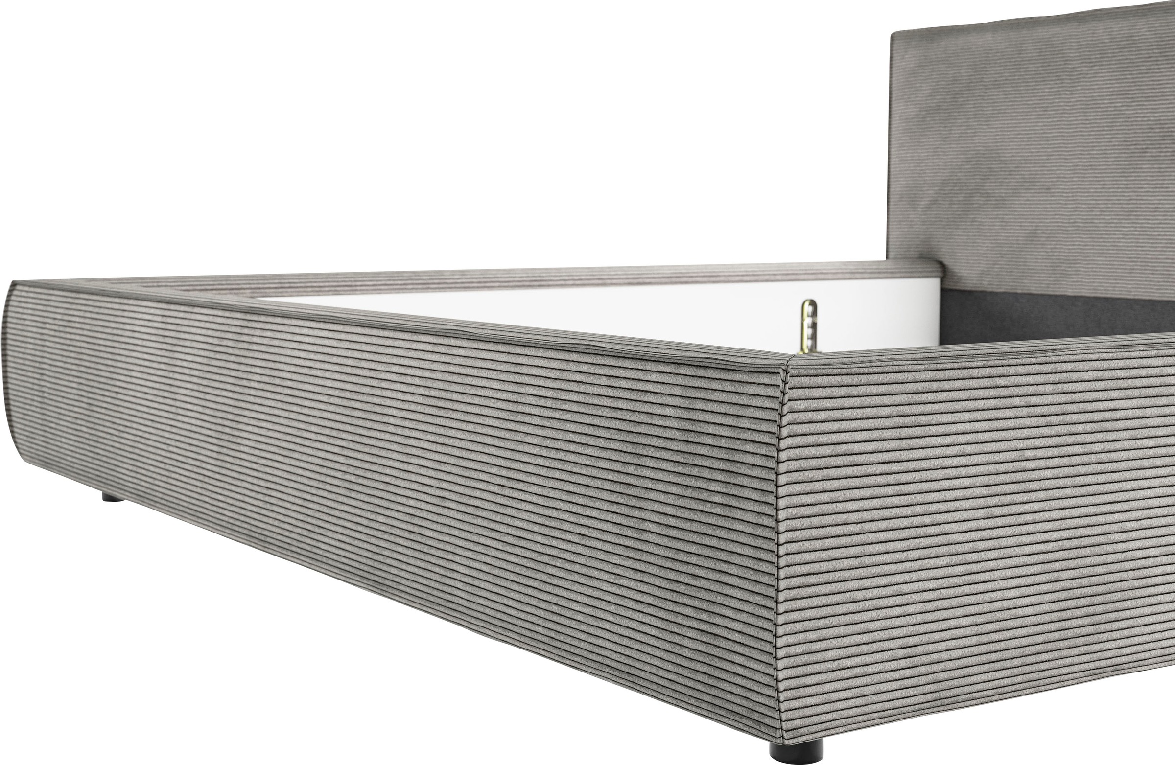 INOSIGN Polsterbett »Adrina mit Biesenoptik, Feincord und Luxus-Microfaser«, bis 280kg, auch in Überlänge 220 cm, 4 Breiten bis 200cm