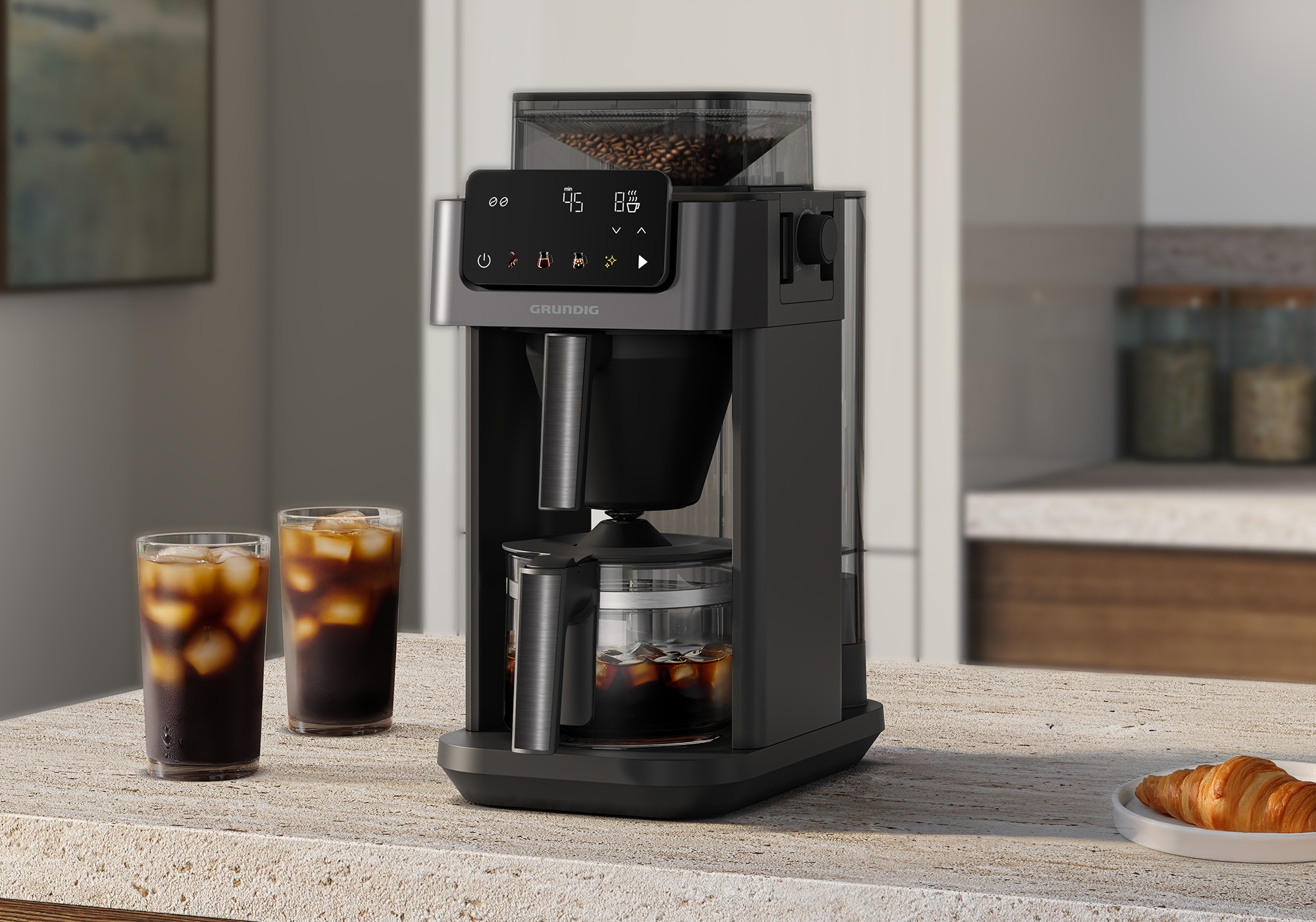 Grundig Kaffeemaschine mit Mahlwerk »KM 9518« Permanentfilter Cold Brew Funktion