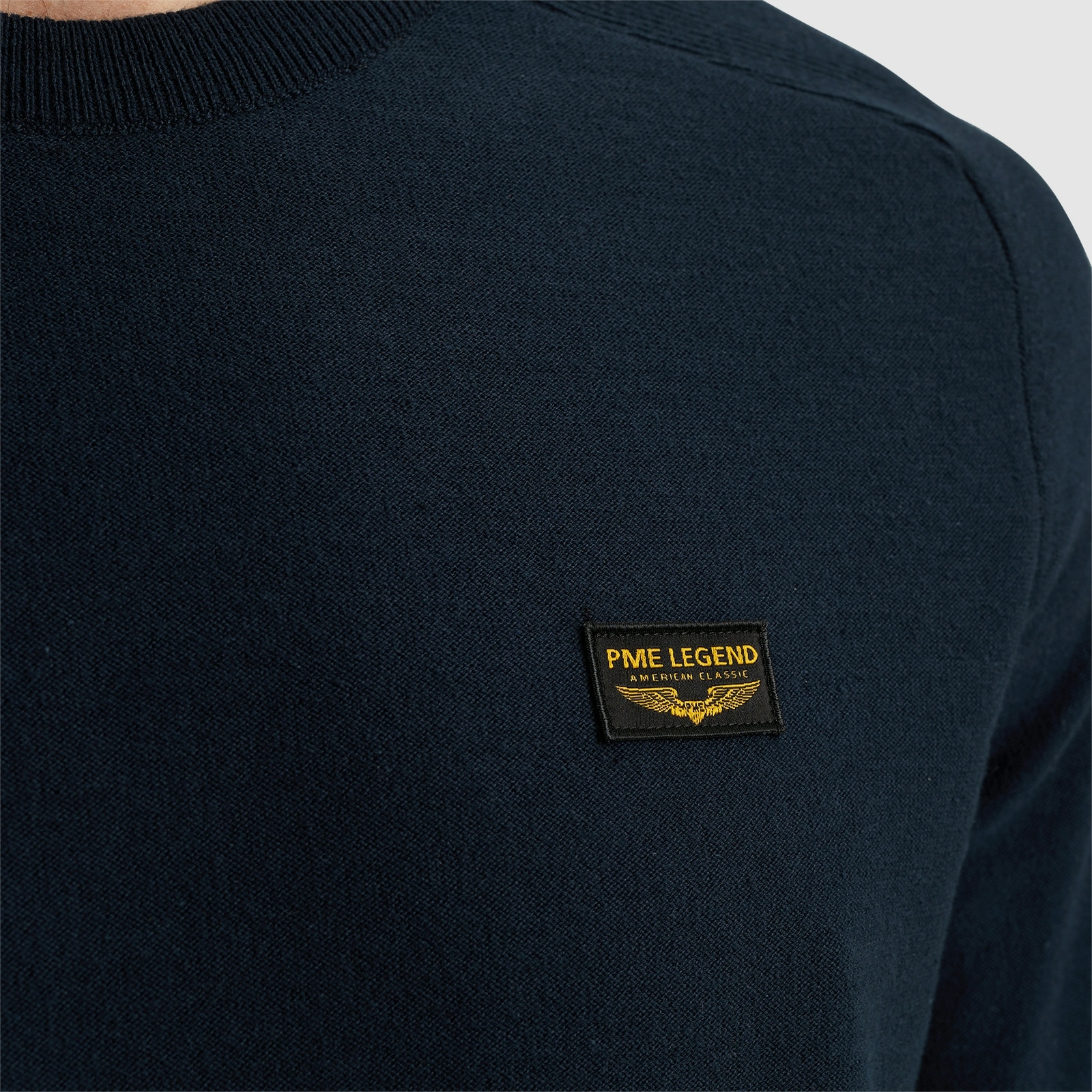 PME LEGEND Rundhalspullover, mit Logo Stickerei