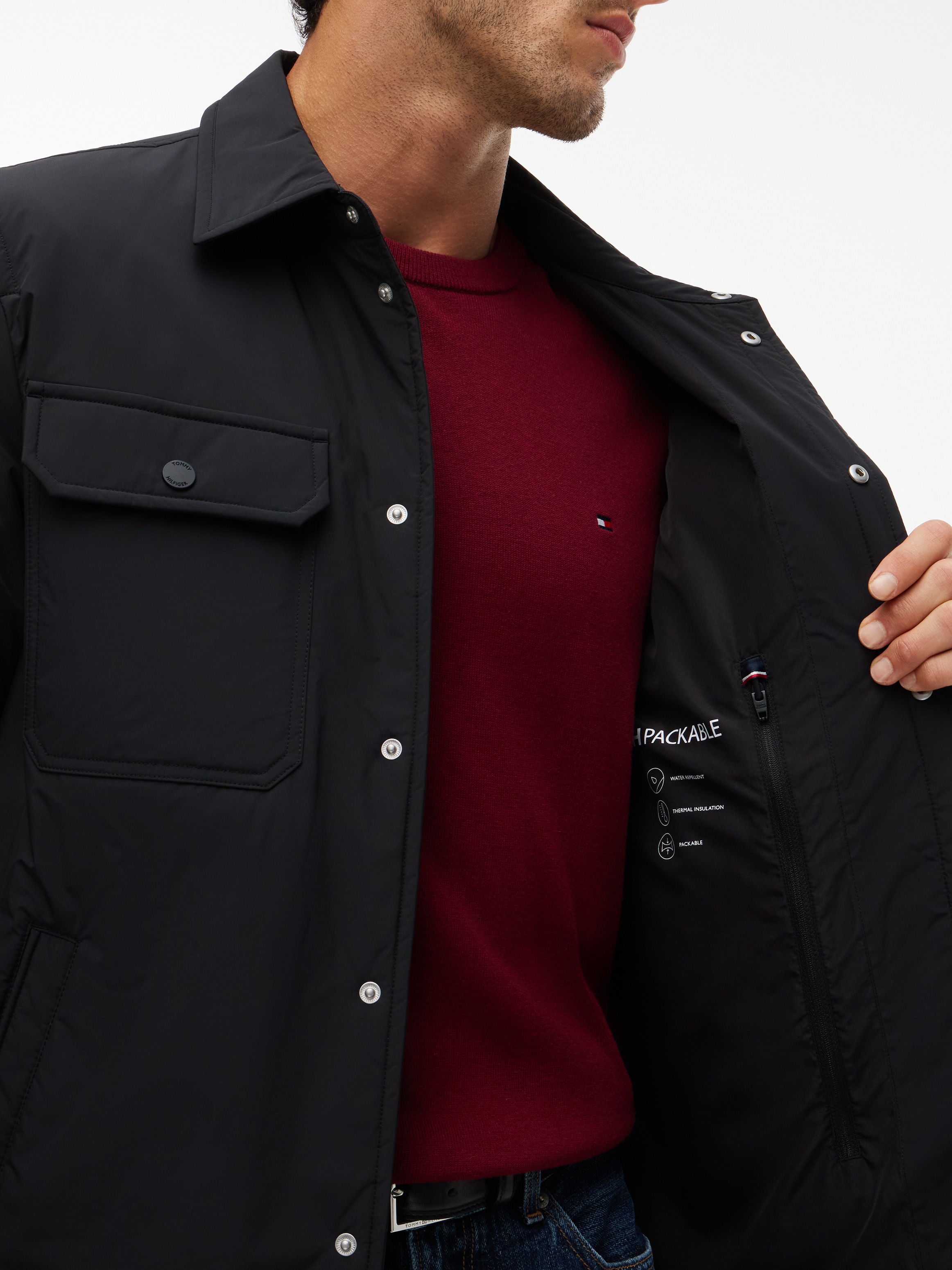 Tommy Hilfiger Hemdjacke »PACKABLE« Leichtgewichtig, verstaubar