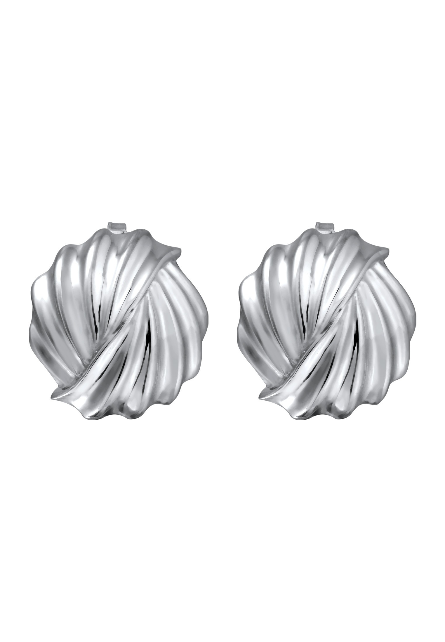 Elli Paar Ohrstecker »Ohrringe Ohrstecker Rund Riffeldesign 925 Sterling Silber«