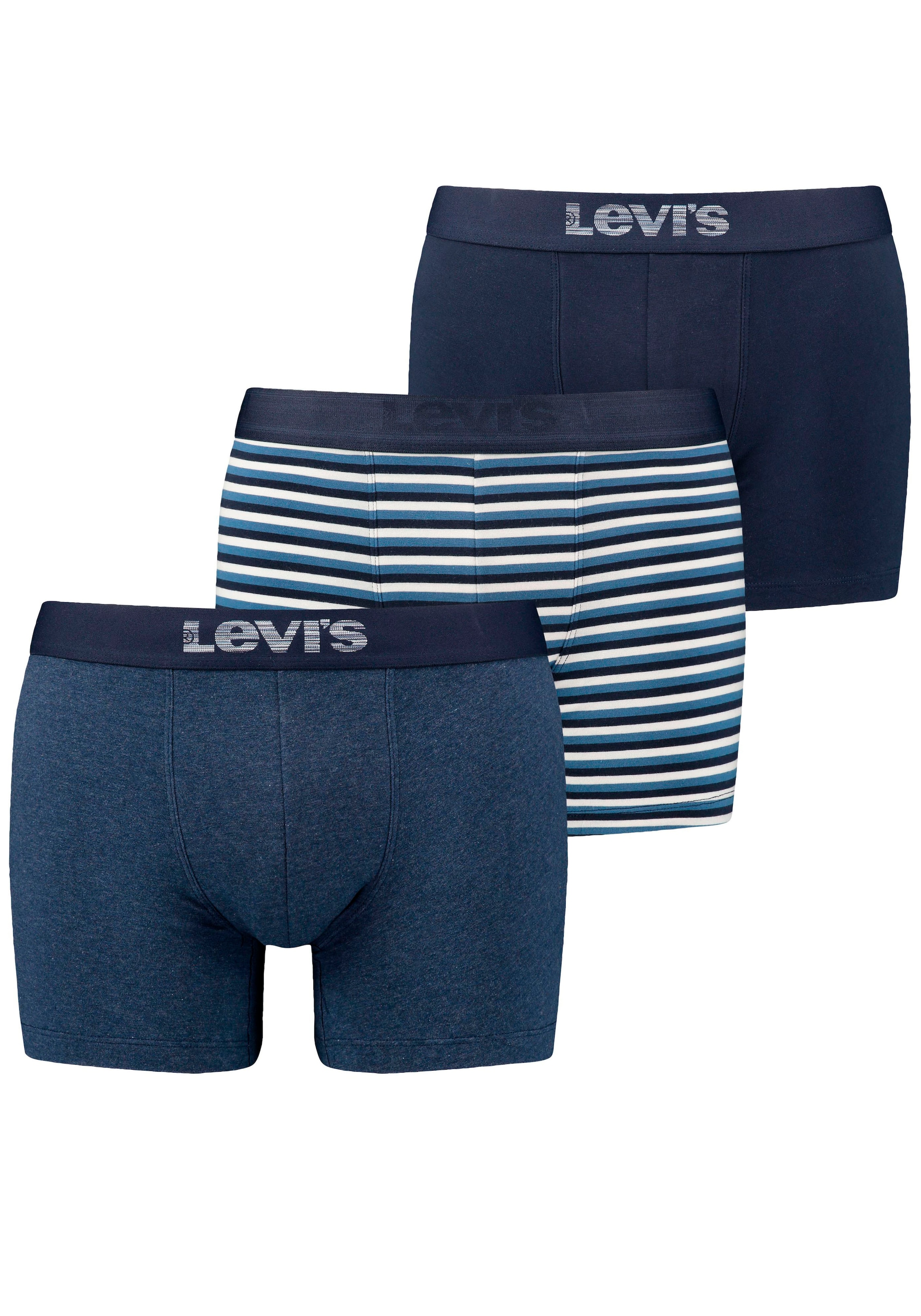 Levi's® Boxershorts, (Packung, 3 St., 3er-Pack), mit breitem Logobund