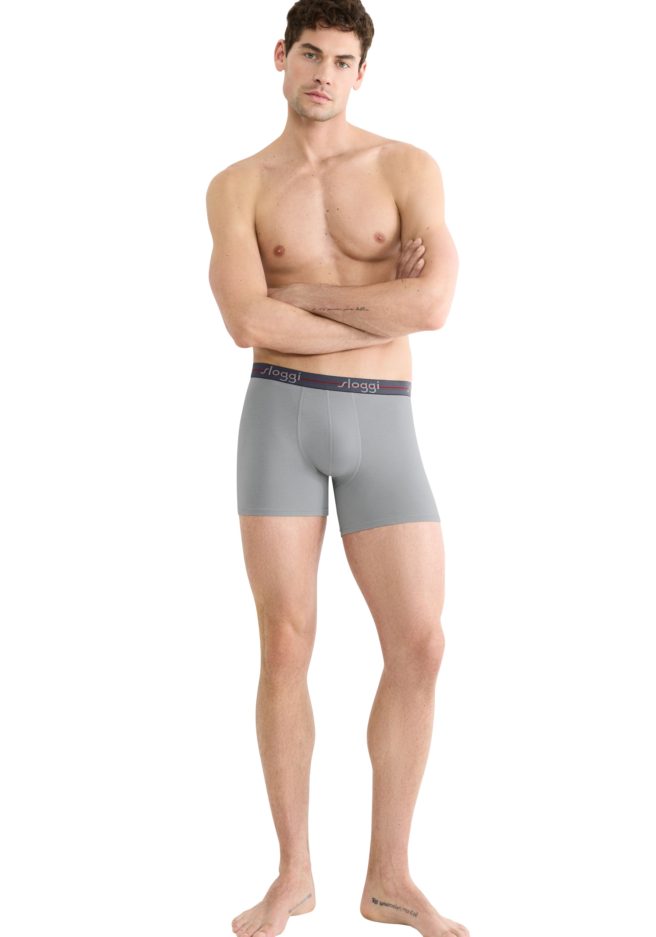 sloggi Boxershorts »Men Start«, (2er Pack), elastischer Bund mit Logo, ohne Eingriff