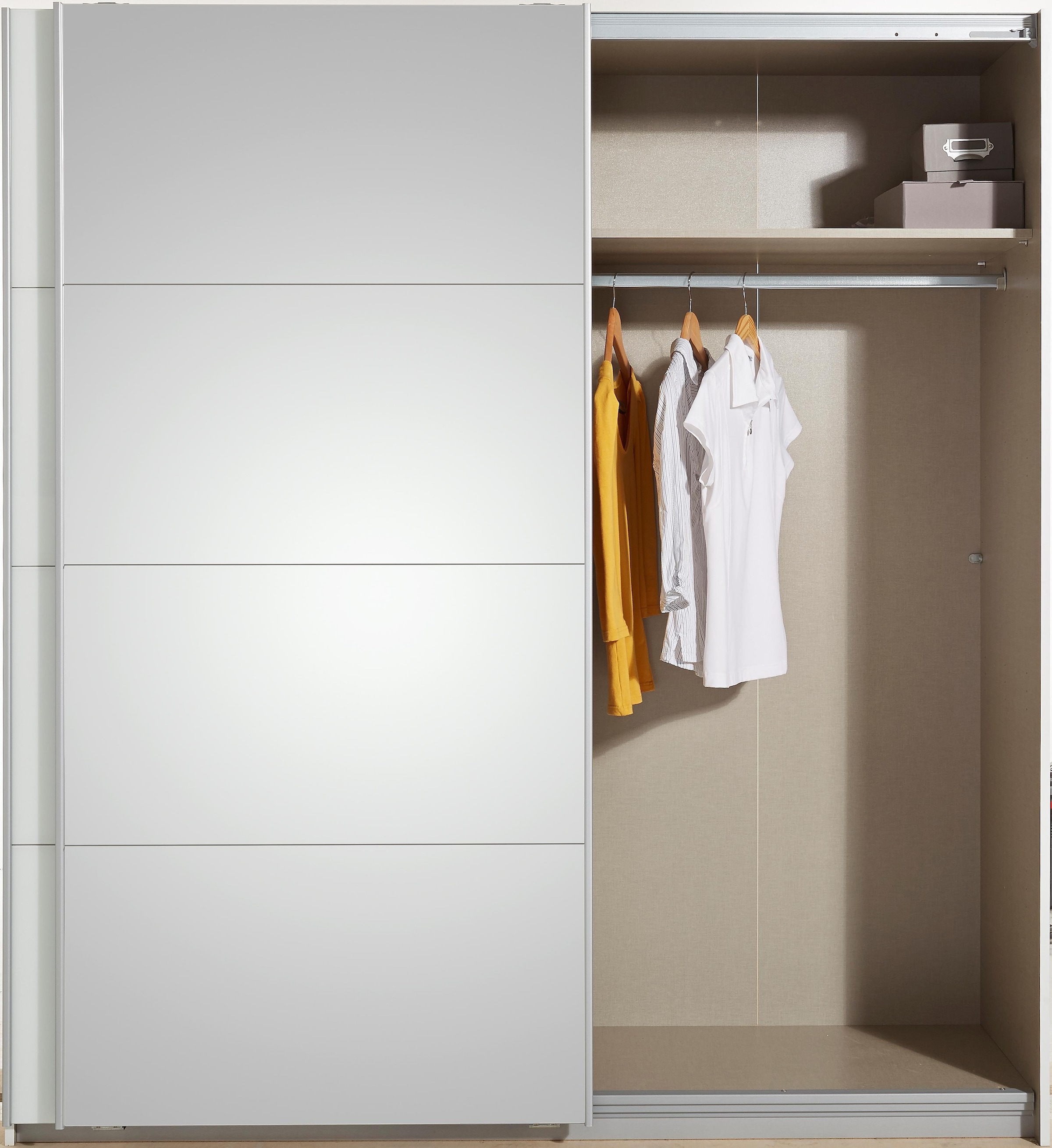 rauch Schwebetürenschrank »Subito Kleiderschrank Bestseller«, Schlafzimmerschrank Garderobe mit 4 Spiegel- und 4 Glaselementen