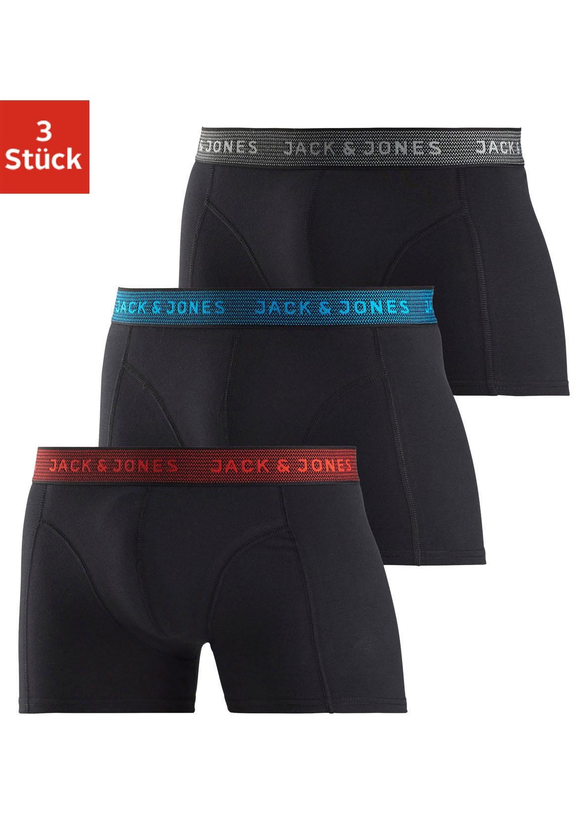 Jack & Jones Boxer »JAC Waistband Trunks«, (Packung, 3 St.)