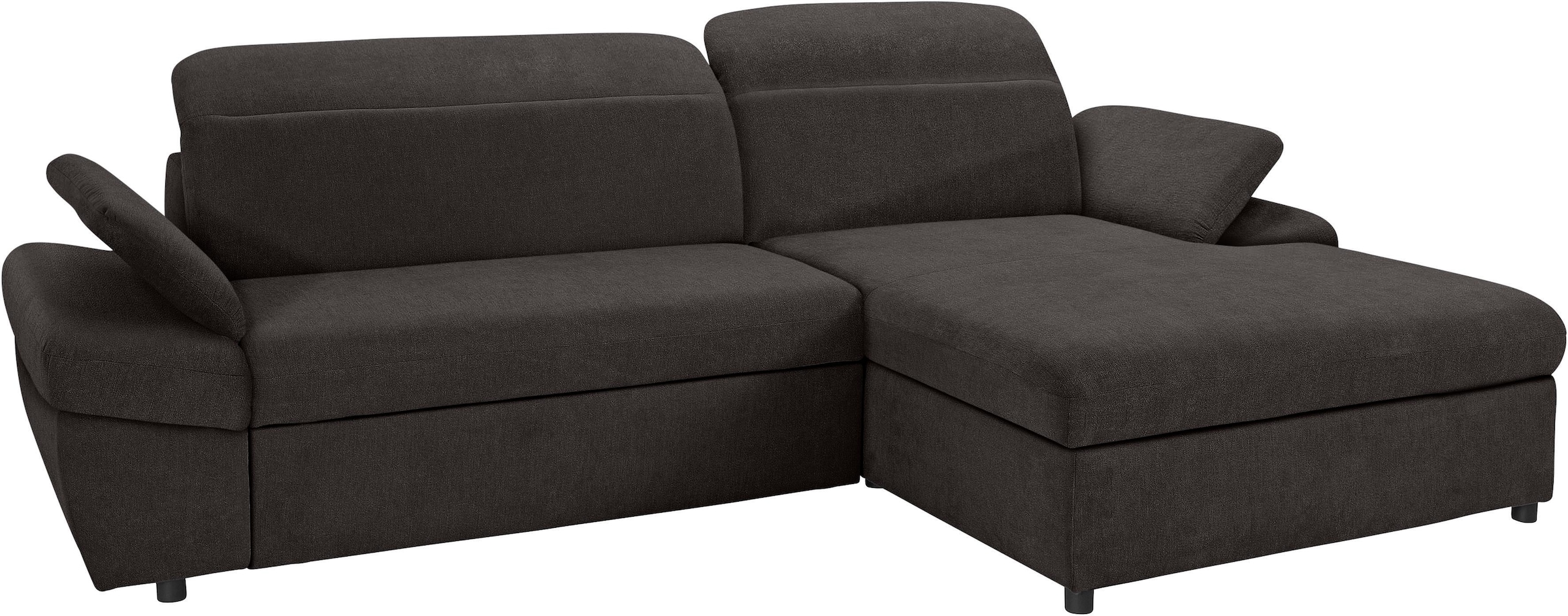 exxpo - sofa fashion Ecksofa »Kyoto, inkl. Kopfteil- und Armteilverstellung, hoher Sitzkomfort«, wahlweise mit Bettfunktion und Bettkasten, hochwertige Bezüge, L-Form