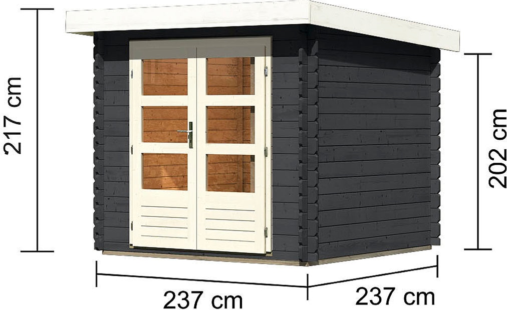 Karibu Gartenhaus »Schloßsee 2«, (Set), mit Fußboden im Haus