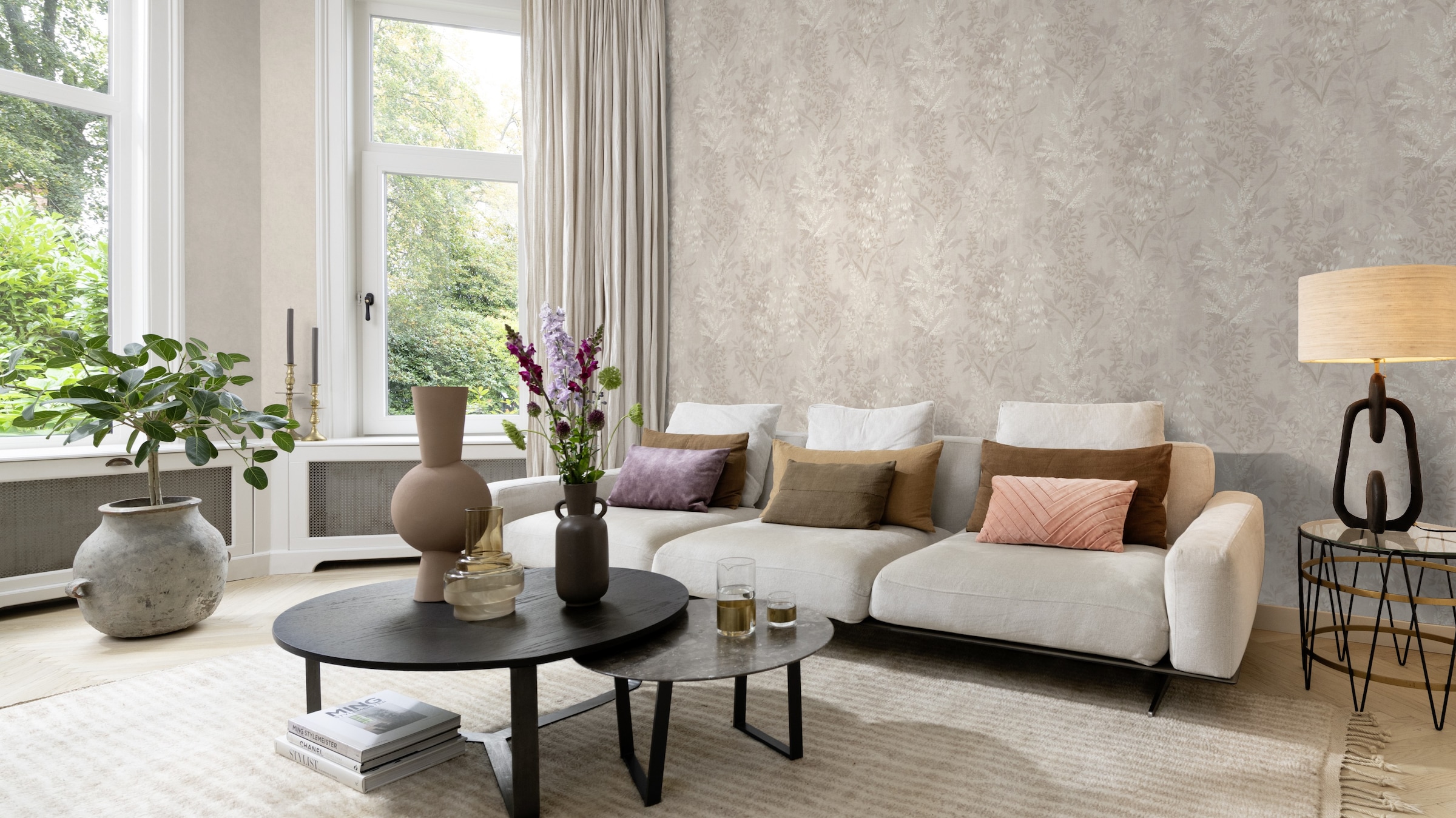 Rasch Papiertapete »mit Blattranken« botanisch strukturiert Blätter