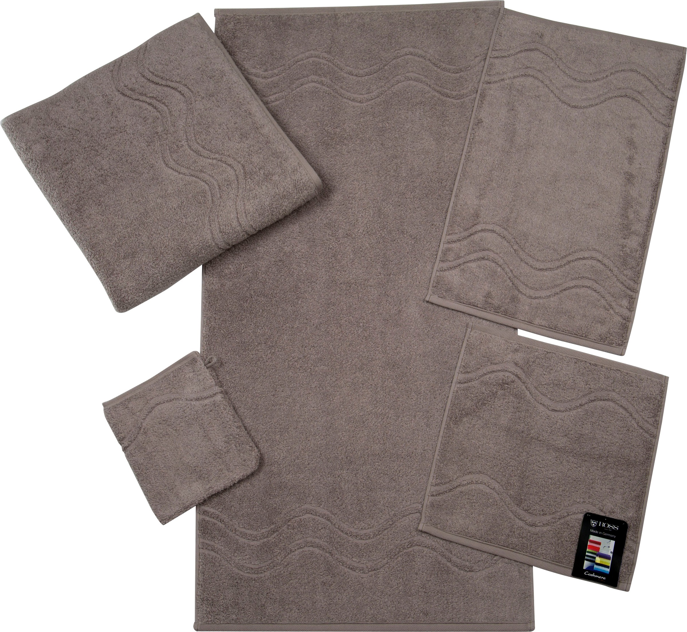 ROSS Duschtuch »Cashmere feeling«, (1 St.), mit Wellen-Bordüre