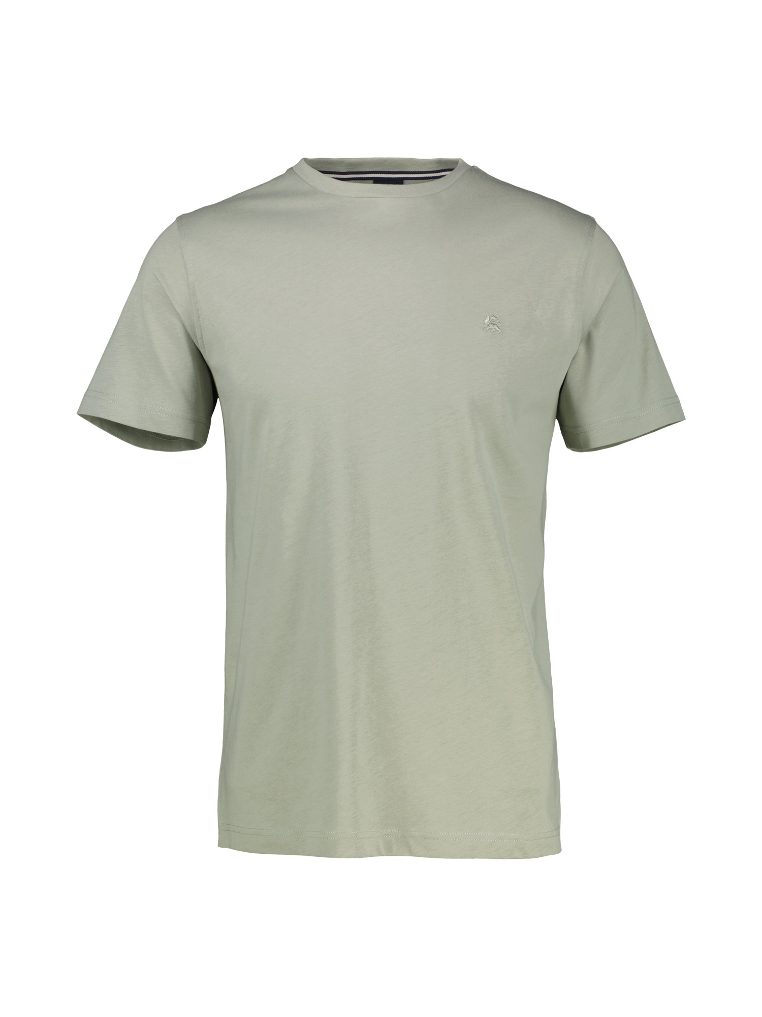 LERROS T-Shirt »LERROS Basic T-Shirt mit Logostitch, unifarben«