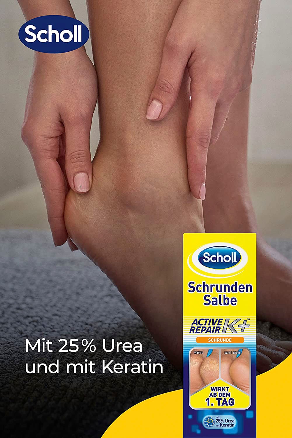 Scholl Fußcreme »Active Repair K+«, Schrunden Salbe