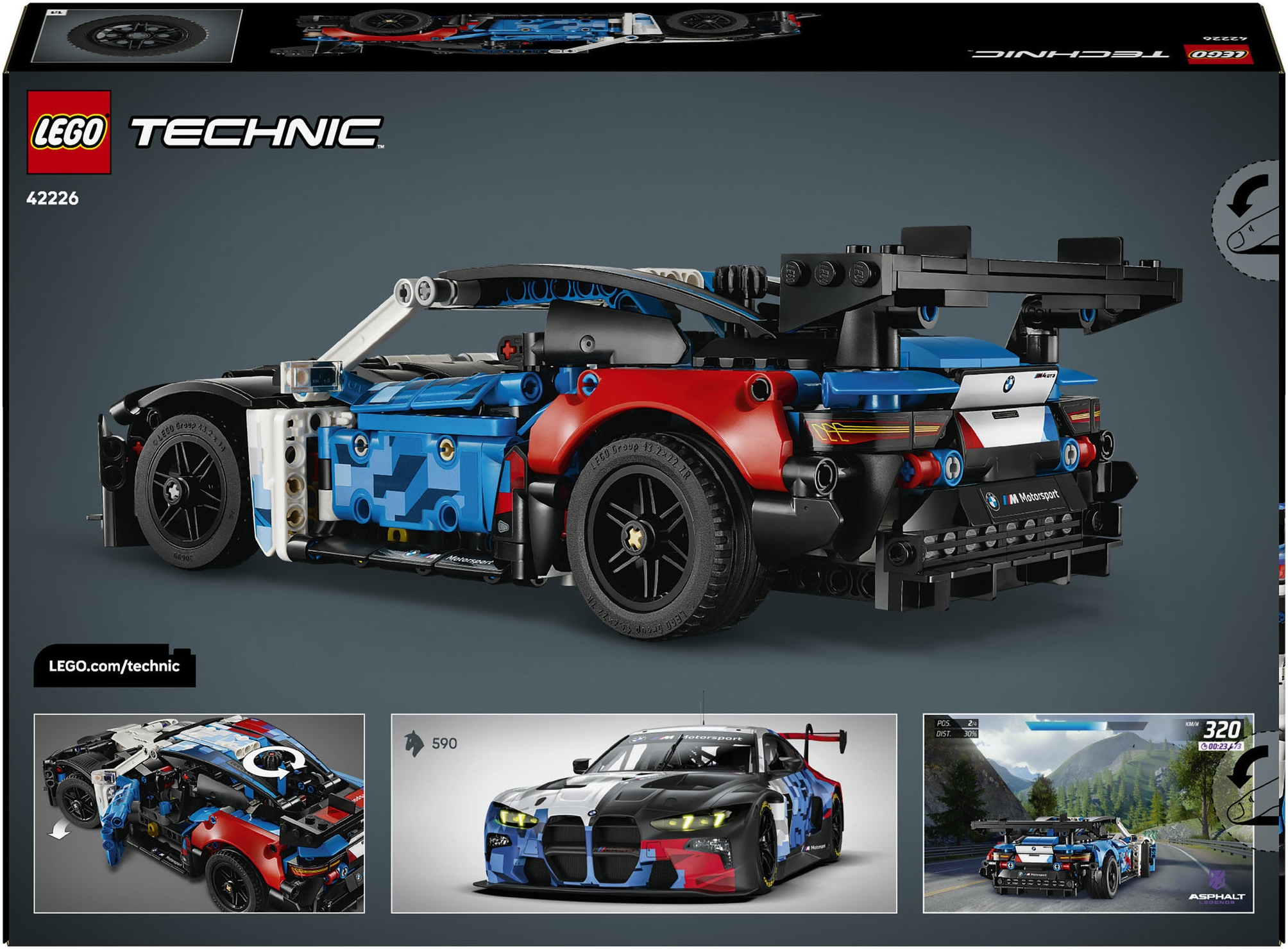 LEGO® Konstruktionsspielsteine »BMW M4 GT3 EVO Rennwagen (42226), LEGO Technic«