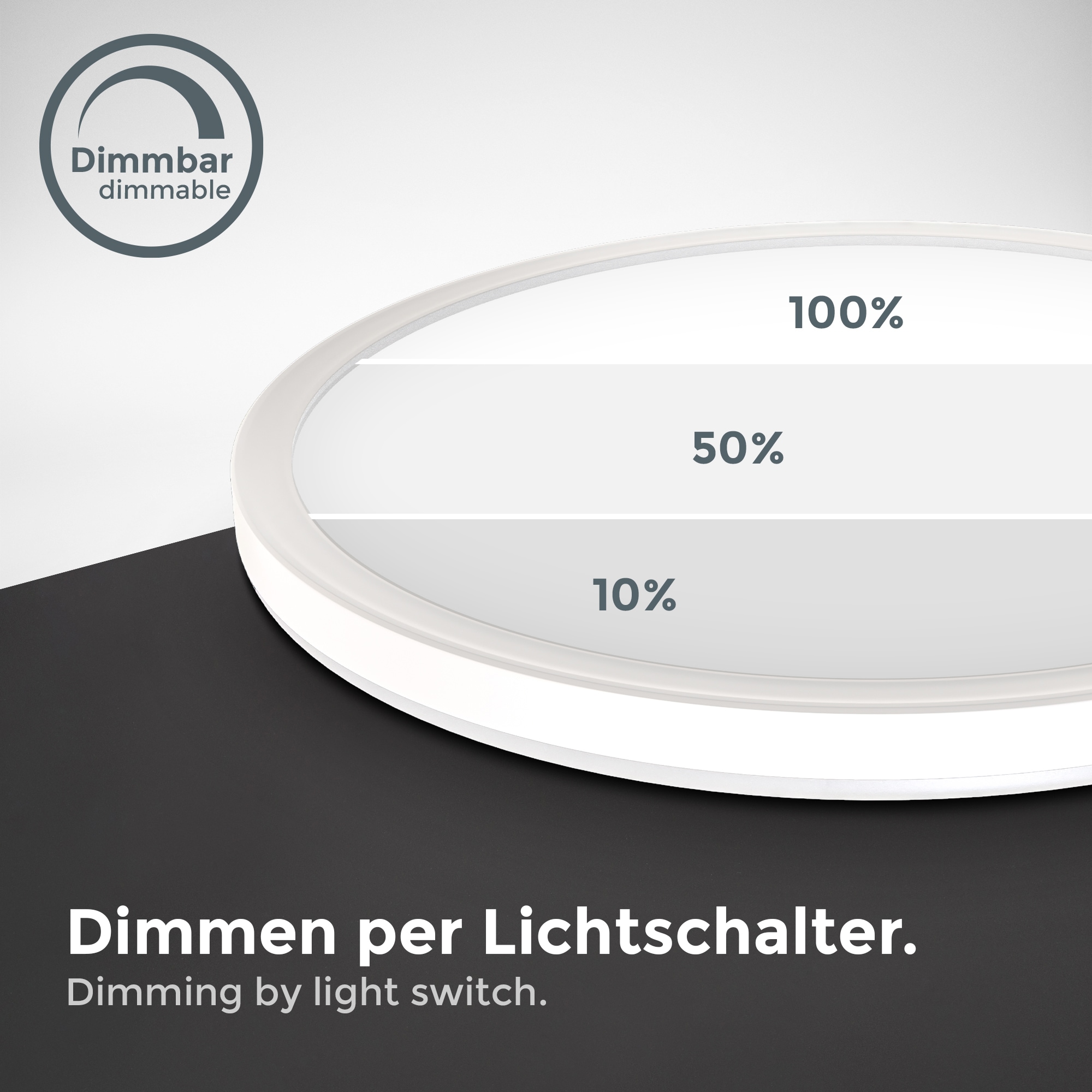 B.K.Licht Panel, 1 flammig, Leuchtmittel LED-Modul | LED fest integriert, Deckenleuchte, dimmbar, ultra-flach, indirektes Licht, neutralweiß