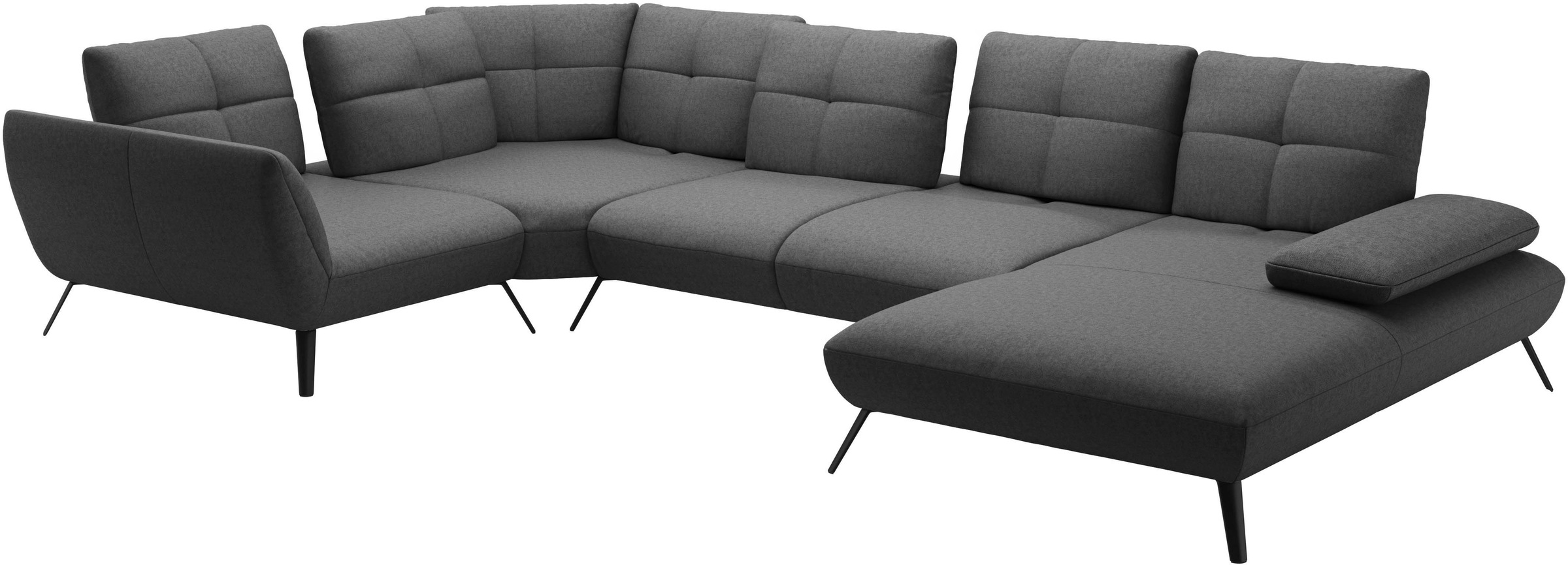 OTTO home Wohnlandschaft »Mikado U-Form« inkl. Sitztiefenverstellung und Armteilverstellung