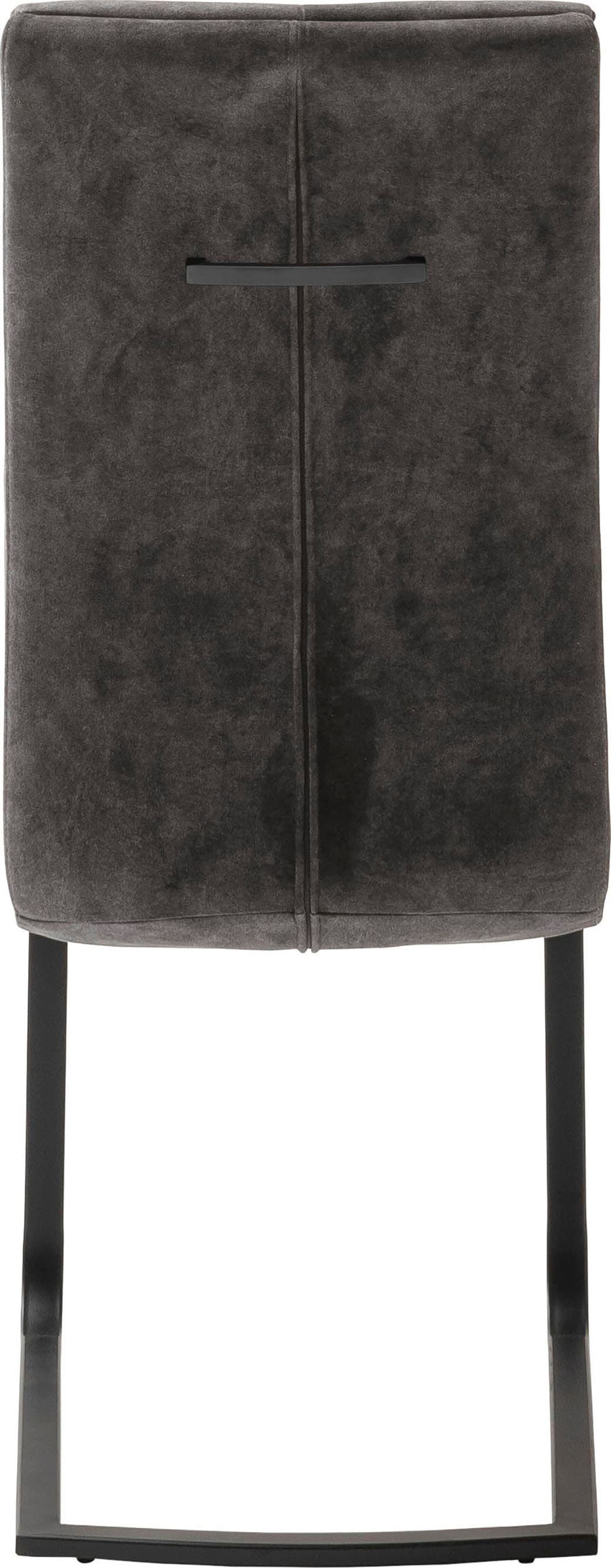 MCA furniture Freischwinger »Hudson Schwingstuhl 4er Set« (Set) 4 Stk.Flachrohr,Vintage-Veloursoptik,mit Griff,belastbar 140 kg