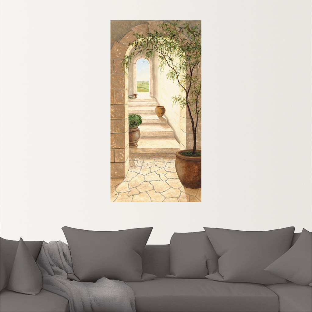 Artland Wandbild »Toskanischer Durchgang«, Fenster & Türen, (1 St.)