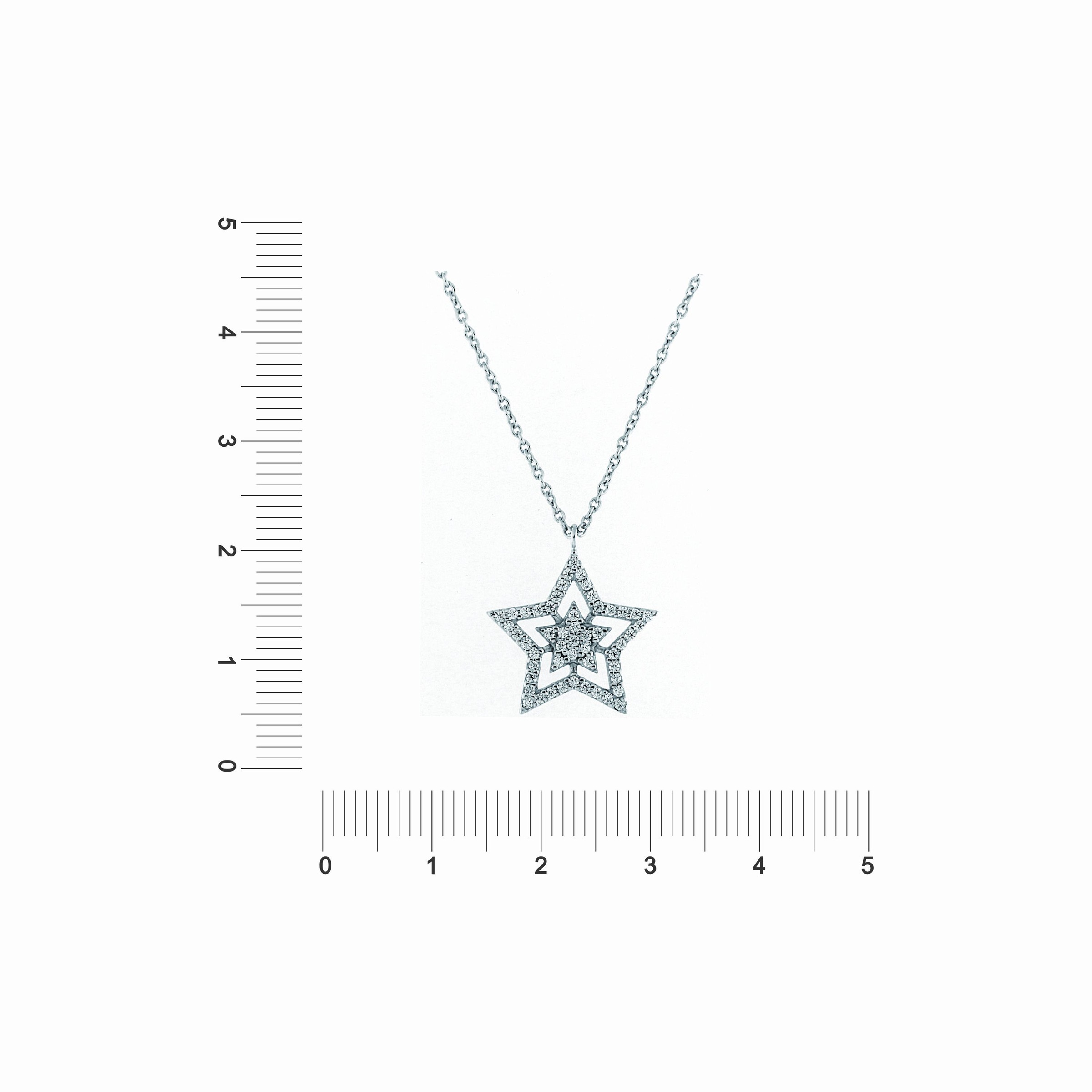 Smart Jewel Kette mit Anhänger »Collier Stern mit Zirkonia Steinen, Silber 925«