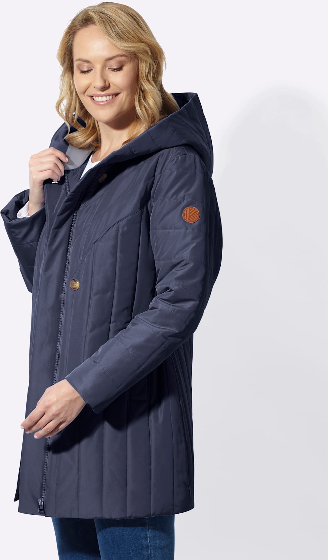 Classic Basics Steppjacke mit Kapuze