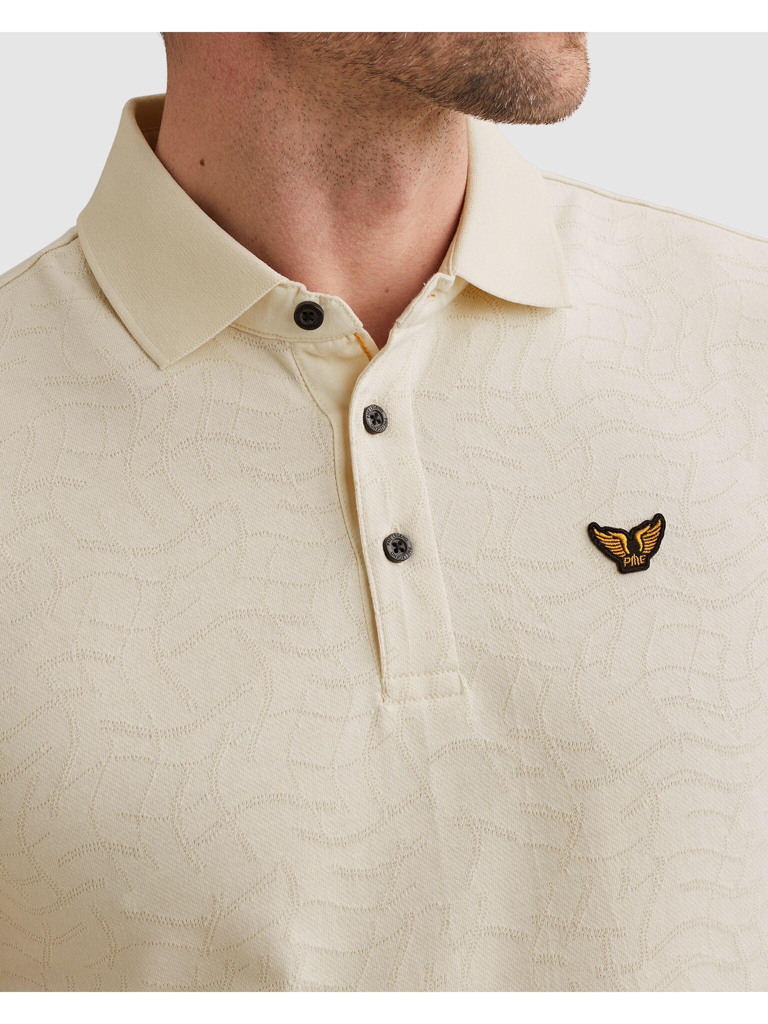PME LEGEND Poloshirt »Short sleeve polo jersey jacquard« mit Logo Stickerei