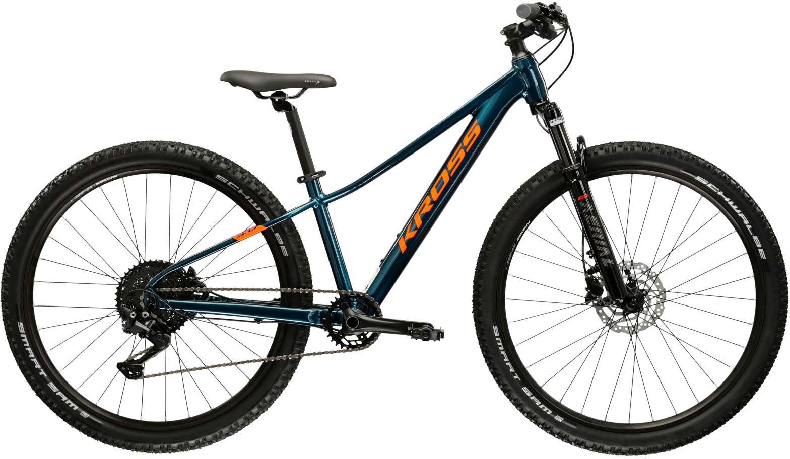 Kross Jugendfahrrad »Jugend-MTB Level Jr 5.0« 10 Gang Shimano DEORE M5120 Schaltwerk Kettenschaltung in blau, Größe 26 Zoll (66,04 cm) hinten: 26...