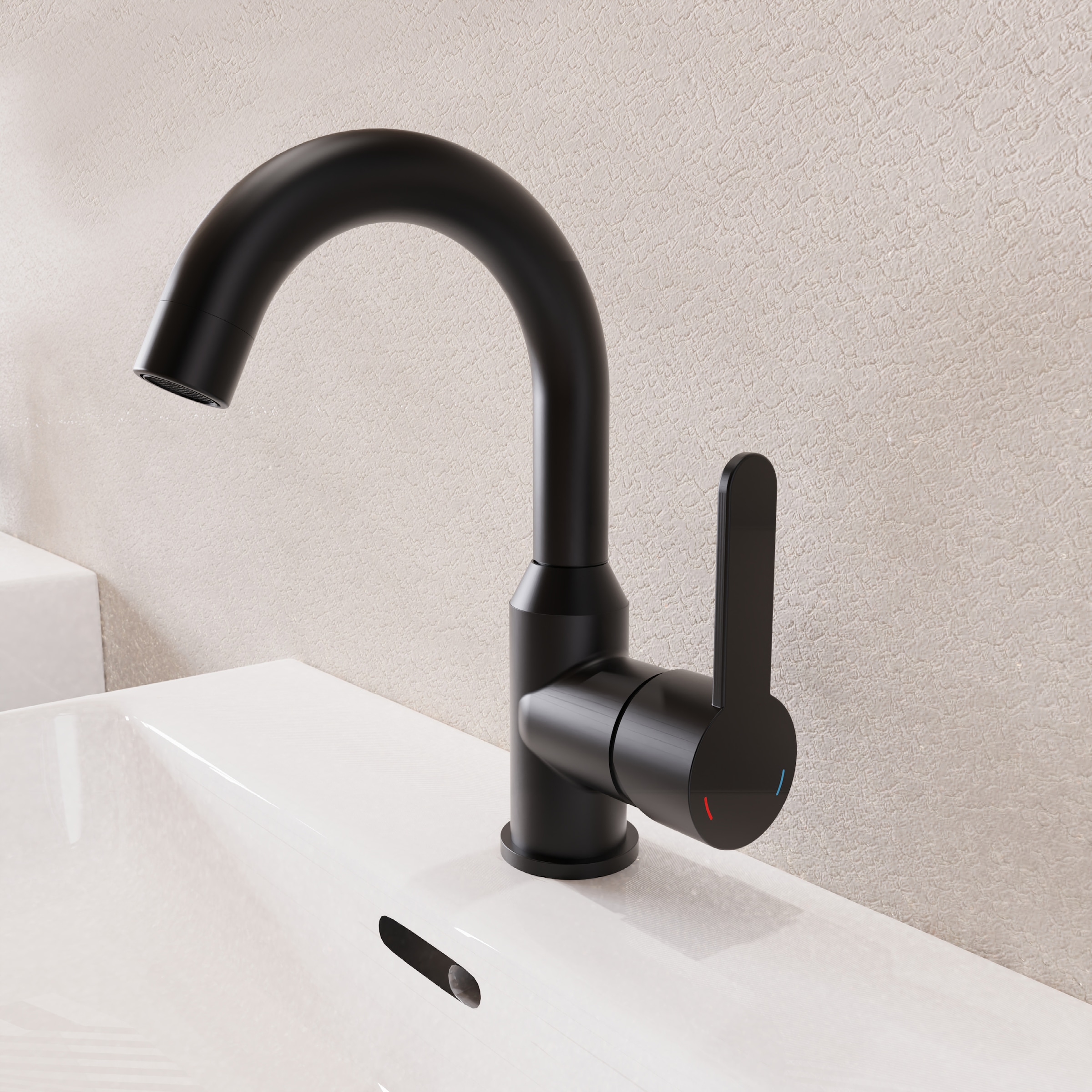 welltime Waschtischarmatur »Adria« inkl. Pop-Up Ablaufventil,  Eco-Click-Funktion, inklusive Pop-Up Ablaufventil