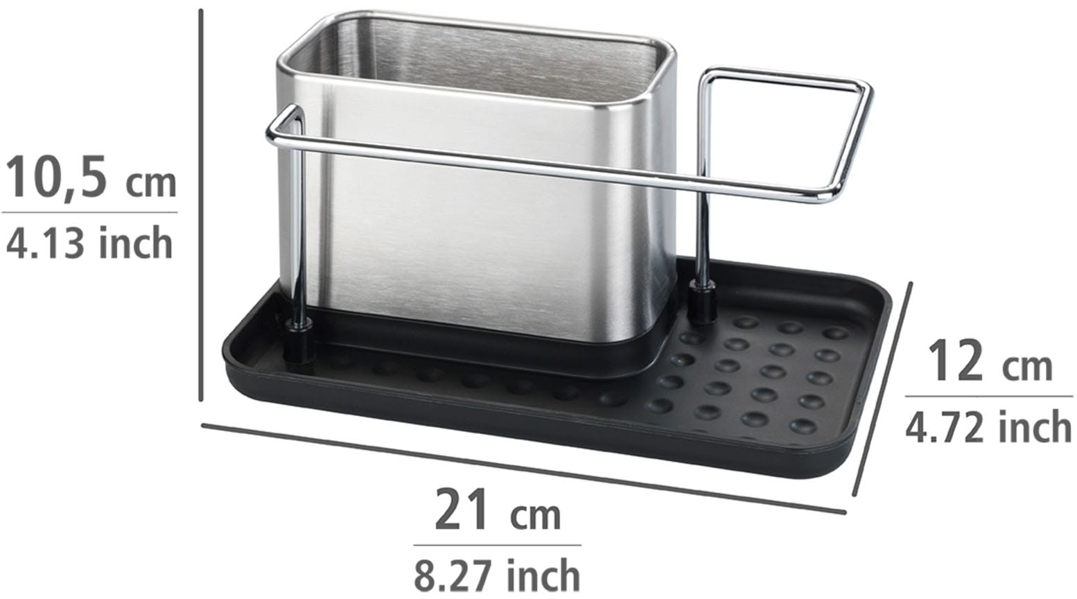WENKO Küchenorganizer-Set »Modell Universal« viel Stauraum für Schwamm und Spülmittel, aus rostfreiem Edelstahl